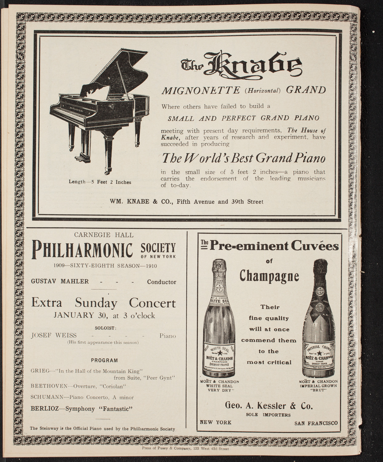 Liza Lehmann, Composer and Pianist, January 28, 1910, program page 12