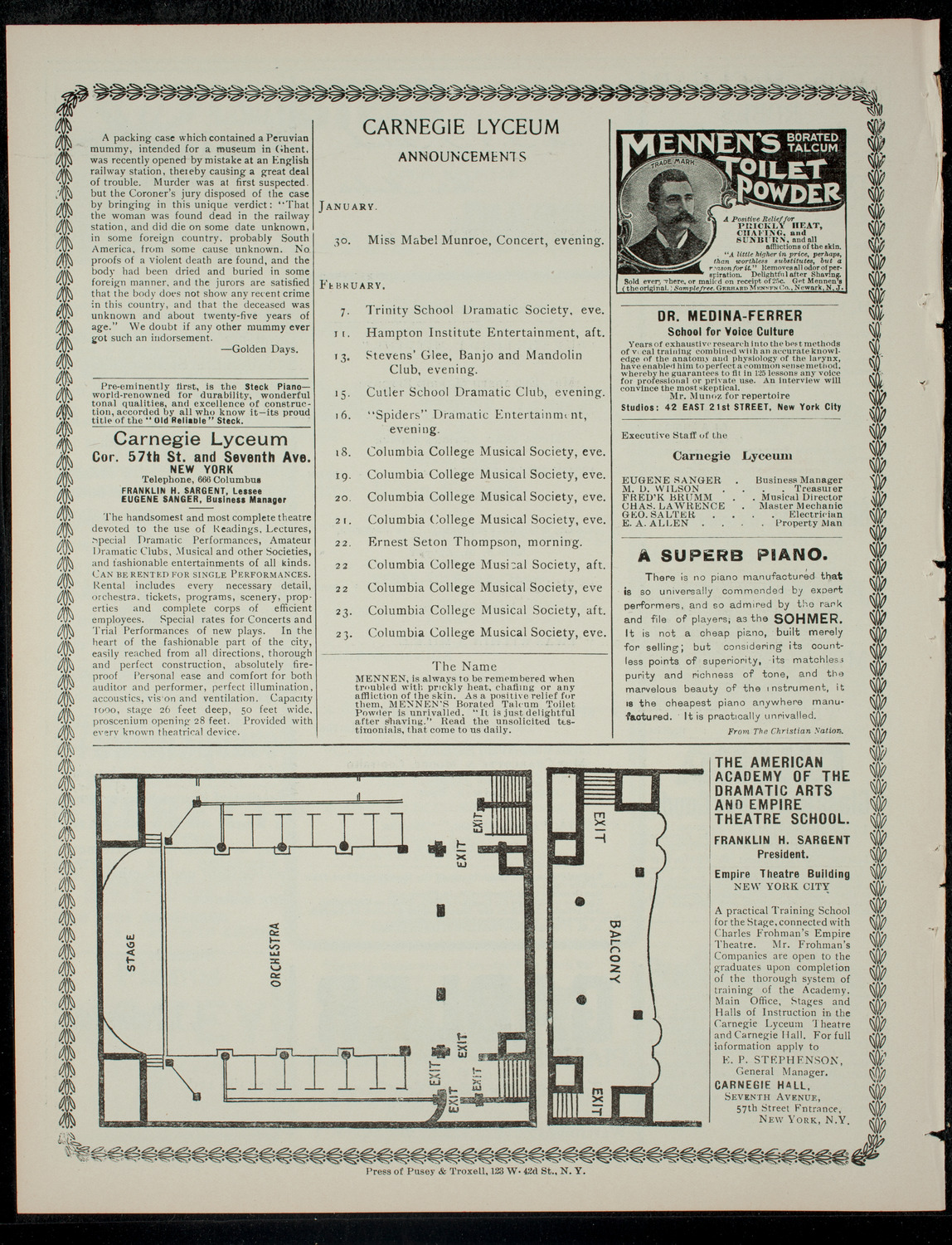 Classic Vocal Concert Given by the Pupils of Alice Killin-Keough and James Potter Keough, January 29, 1901, program page 4