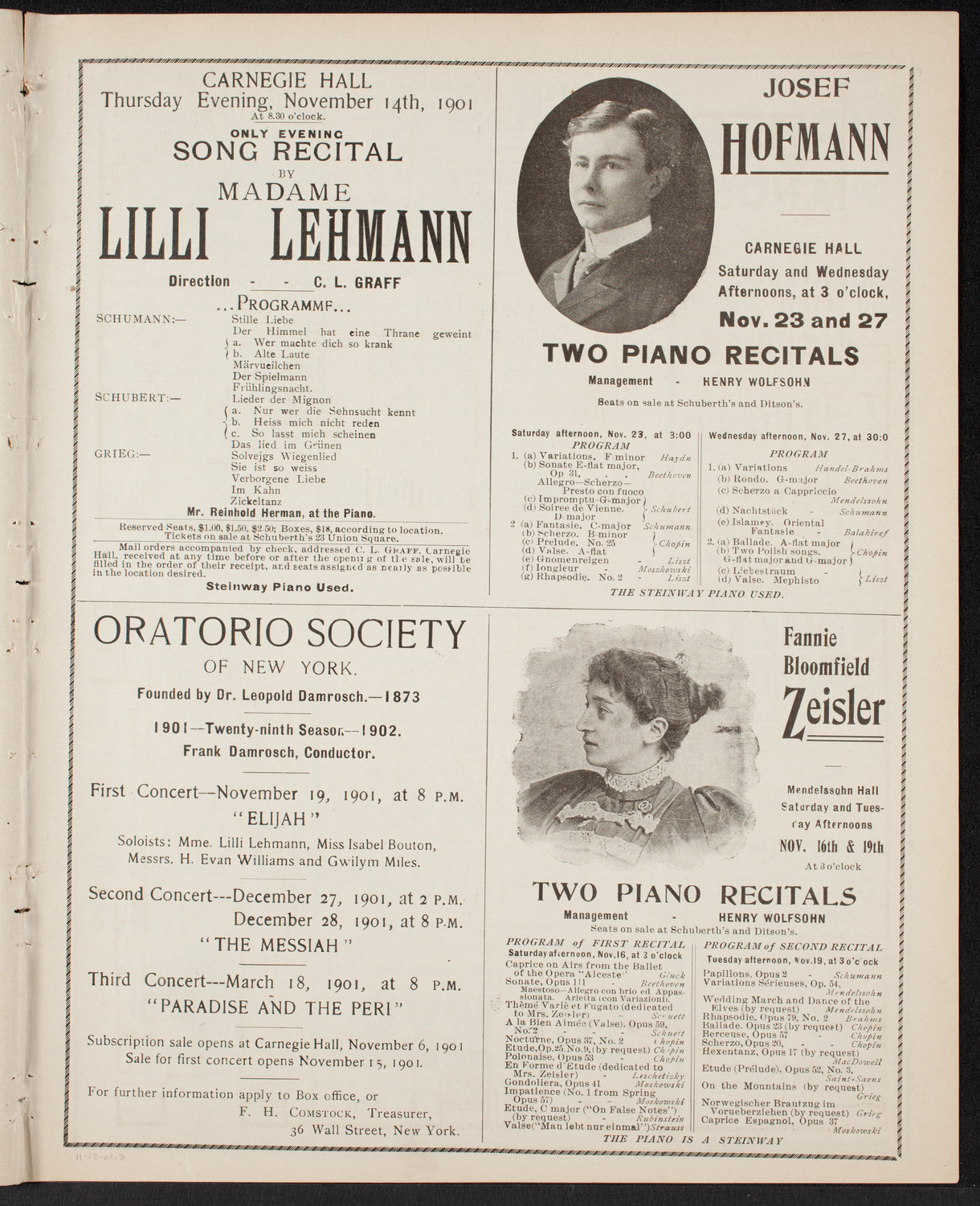 Meeting: Volunteers of America, November 12, 1901, program page 5