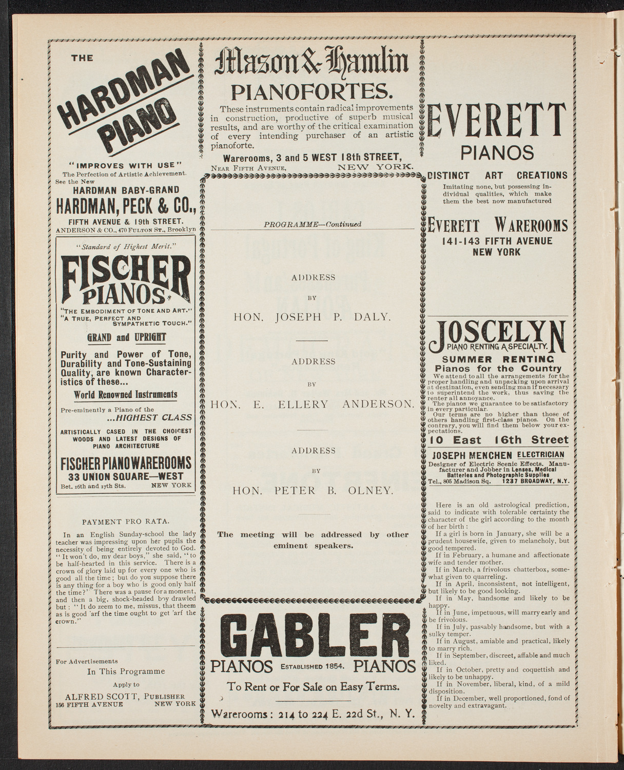 Meeting: Mass Meeting of the Democrats of New York, April 18, 1901, program page 6