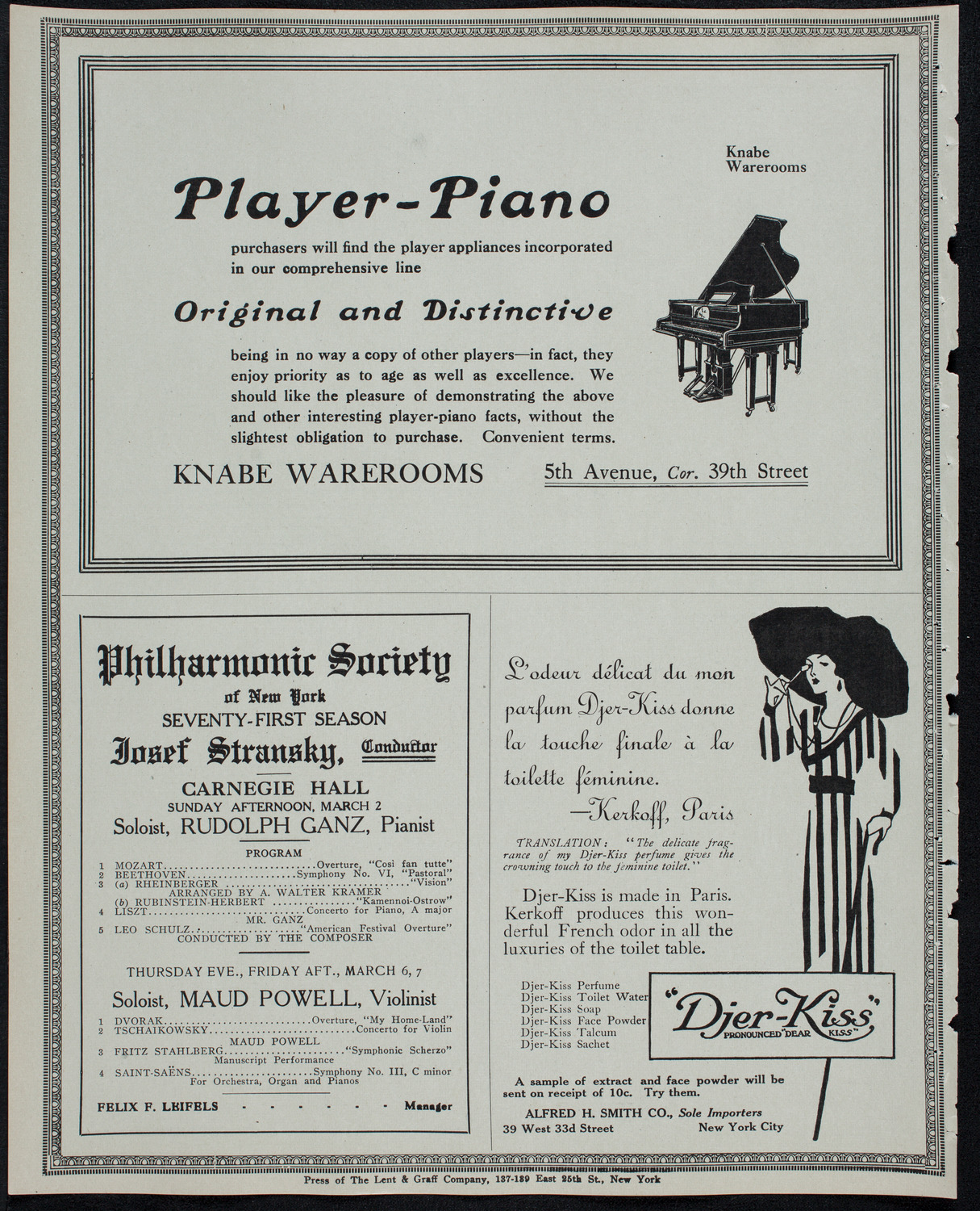 Russian Symphony Society of New York, March 1, 1913, program page 12