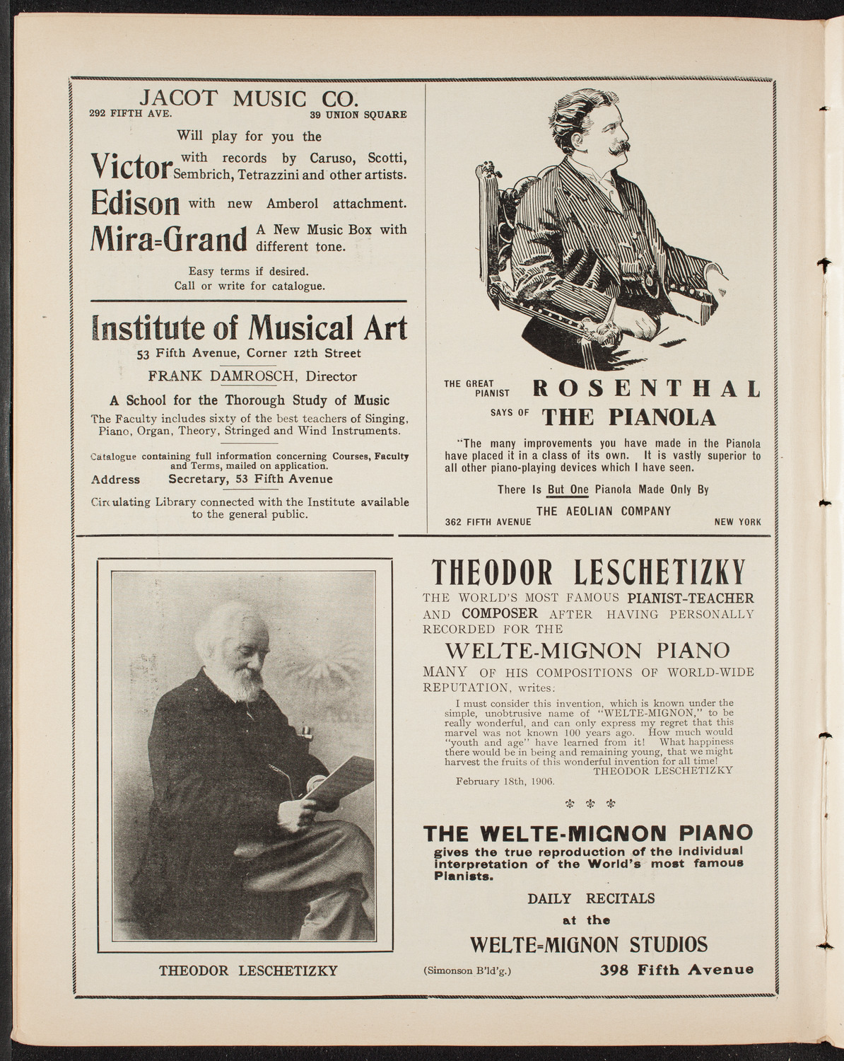 Gaelic Society: Feis Ceoil Agus Seanachas, April 18, 1909, program page 6