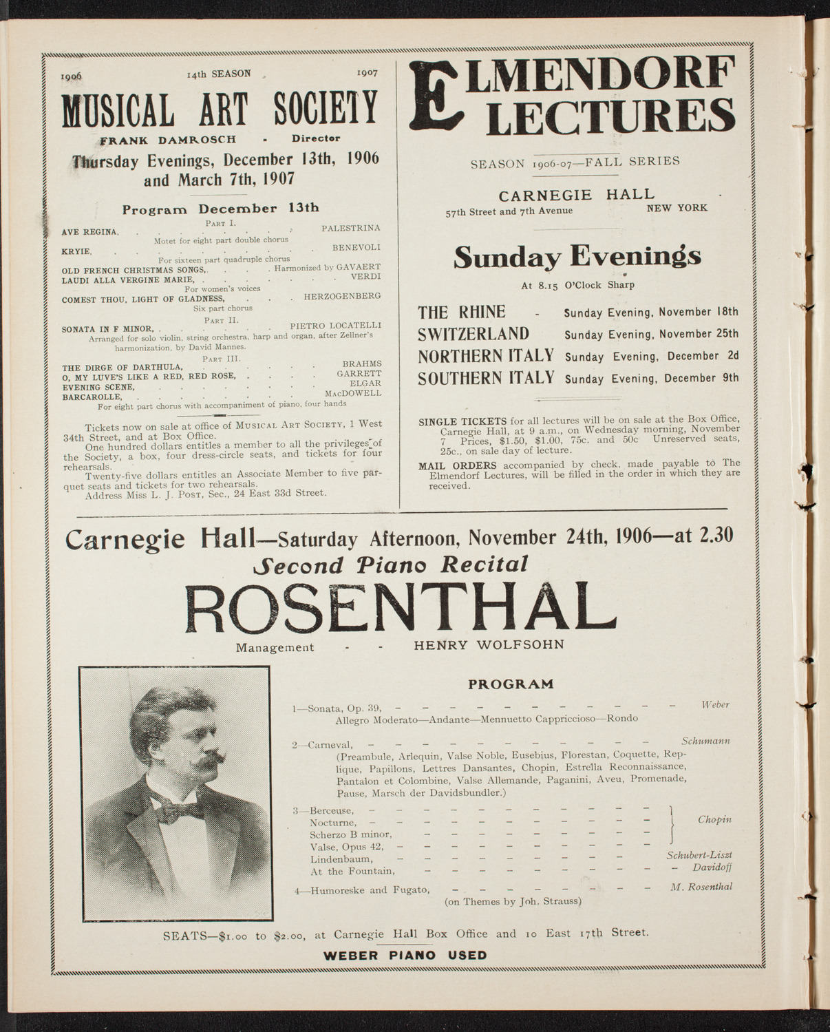 New York Symphony Orchestra, November 18, 1906, program page 10
