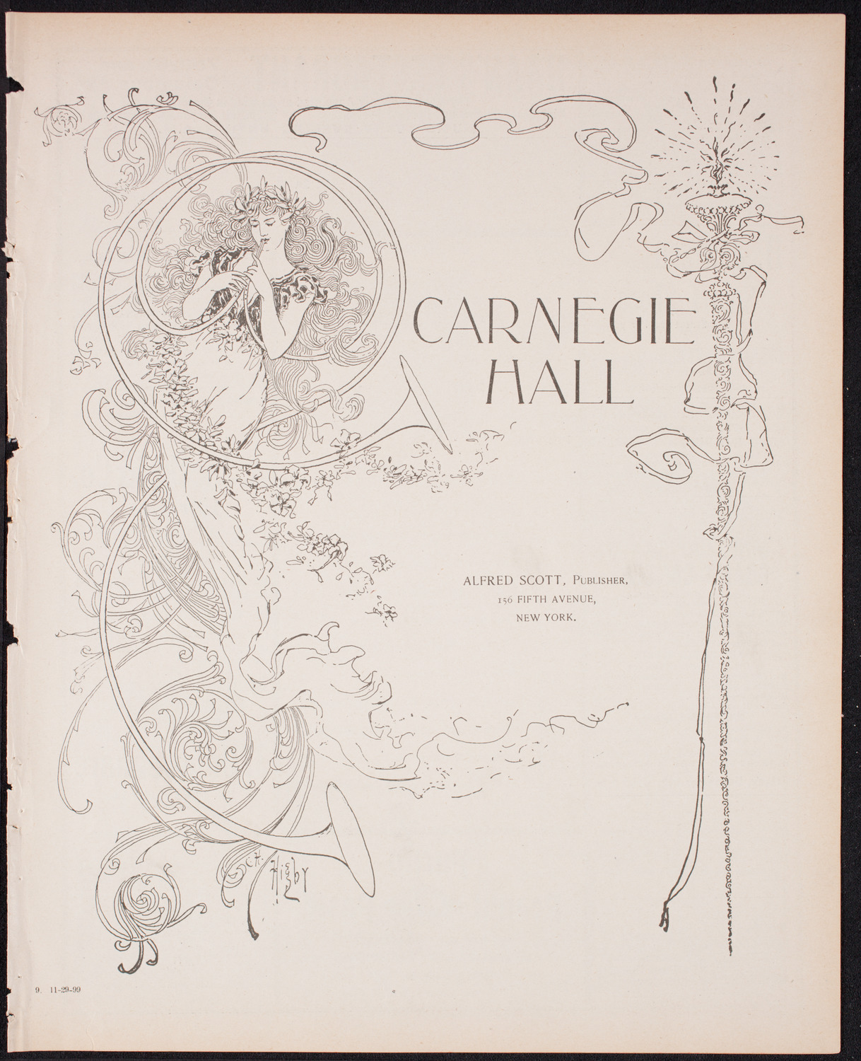 Benefit: German Hospital and Dispensary, November 29, 1899, program page 1