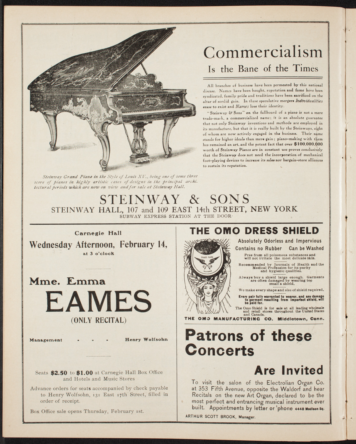 New York Philharmonic, February 10, 1906, program page 4