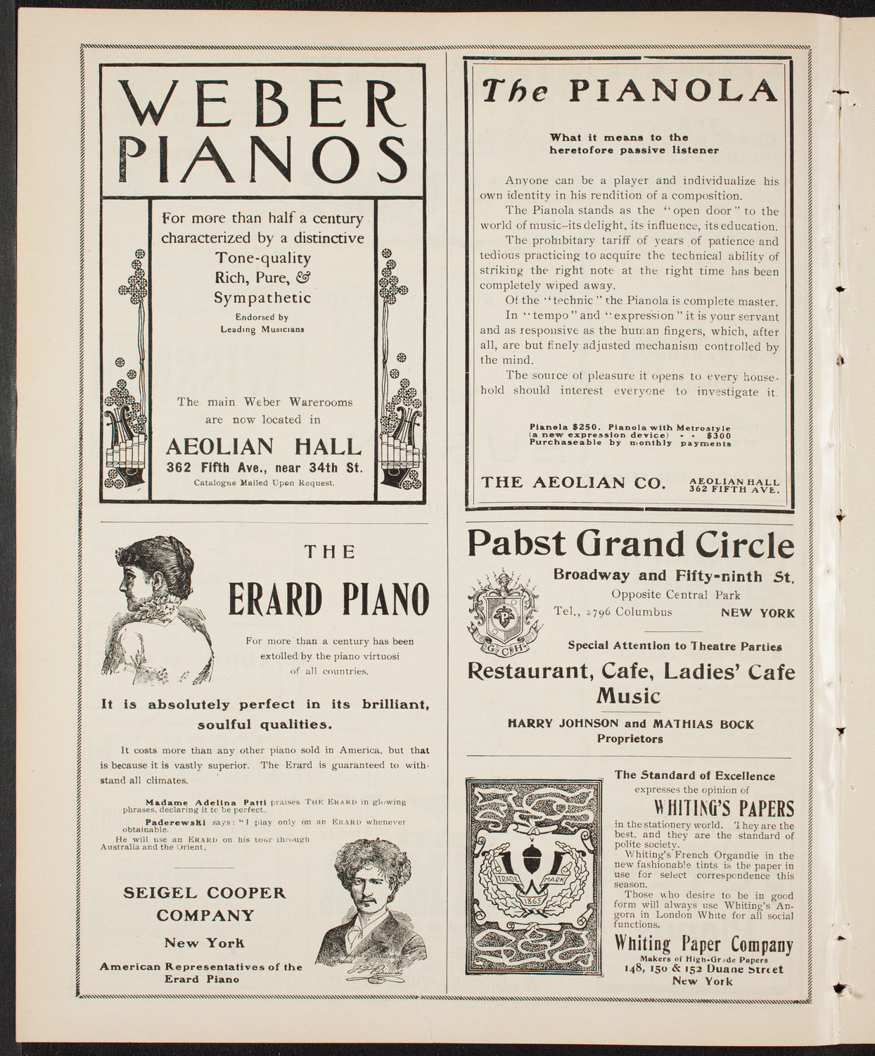 Ferruccio Busoni, Piano, February 25, 1904, program page 6