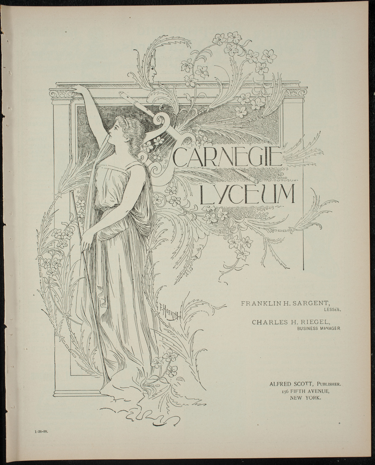 Heinrich Meyn and Others, January 26, 1899, program page 1