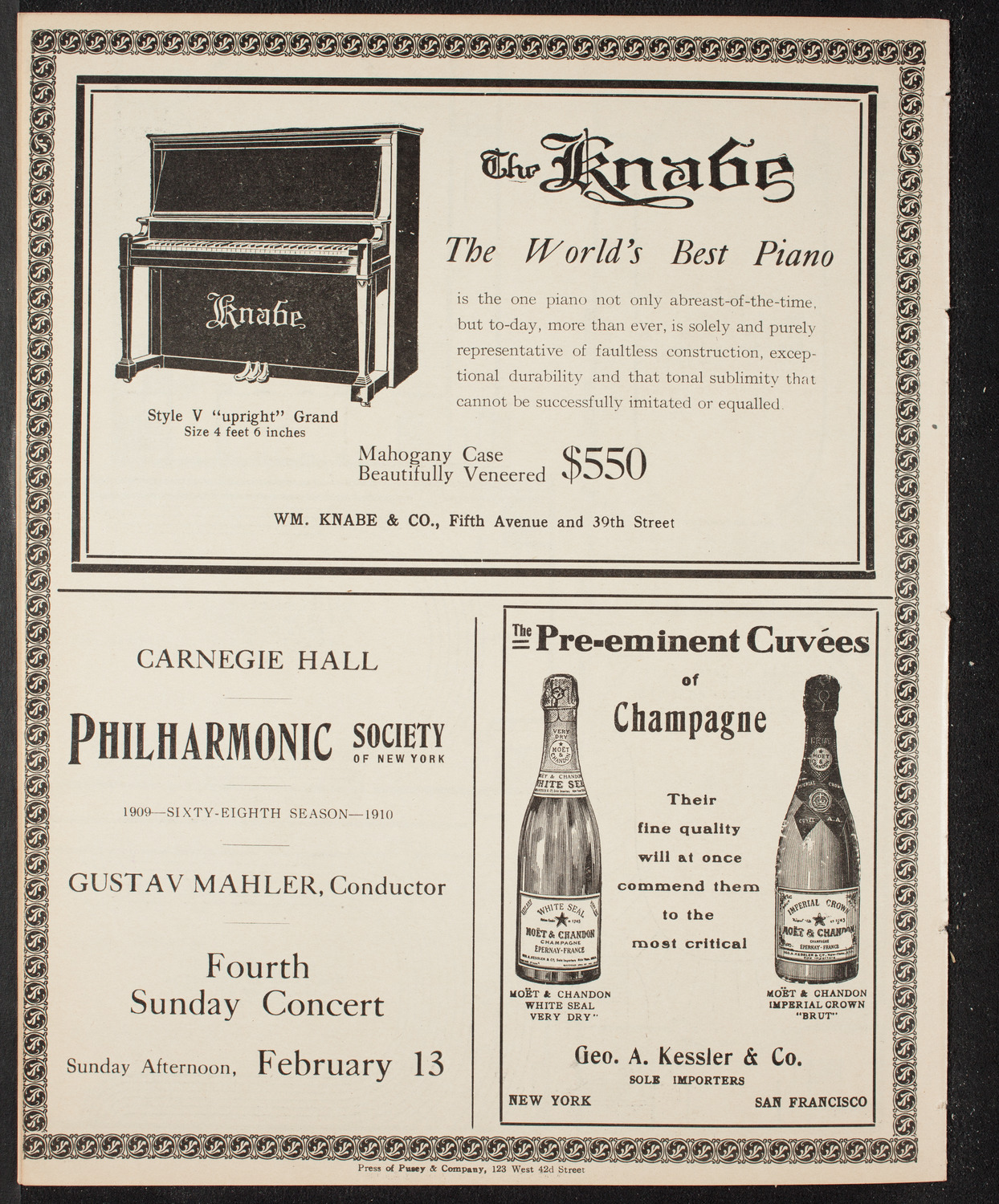 Volpe Symphony Society of New York, February 6, 1910, program page 12
