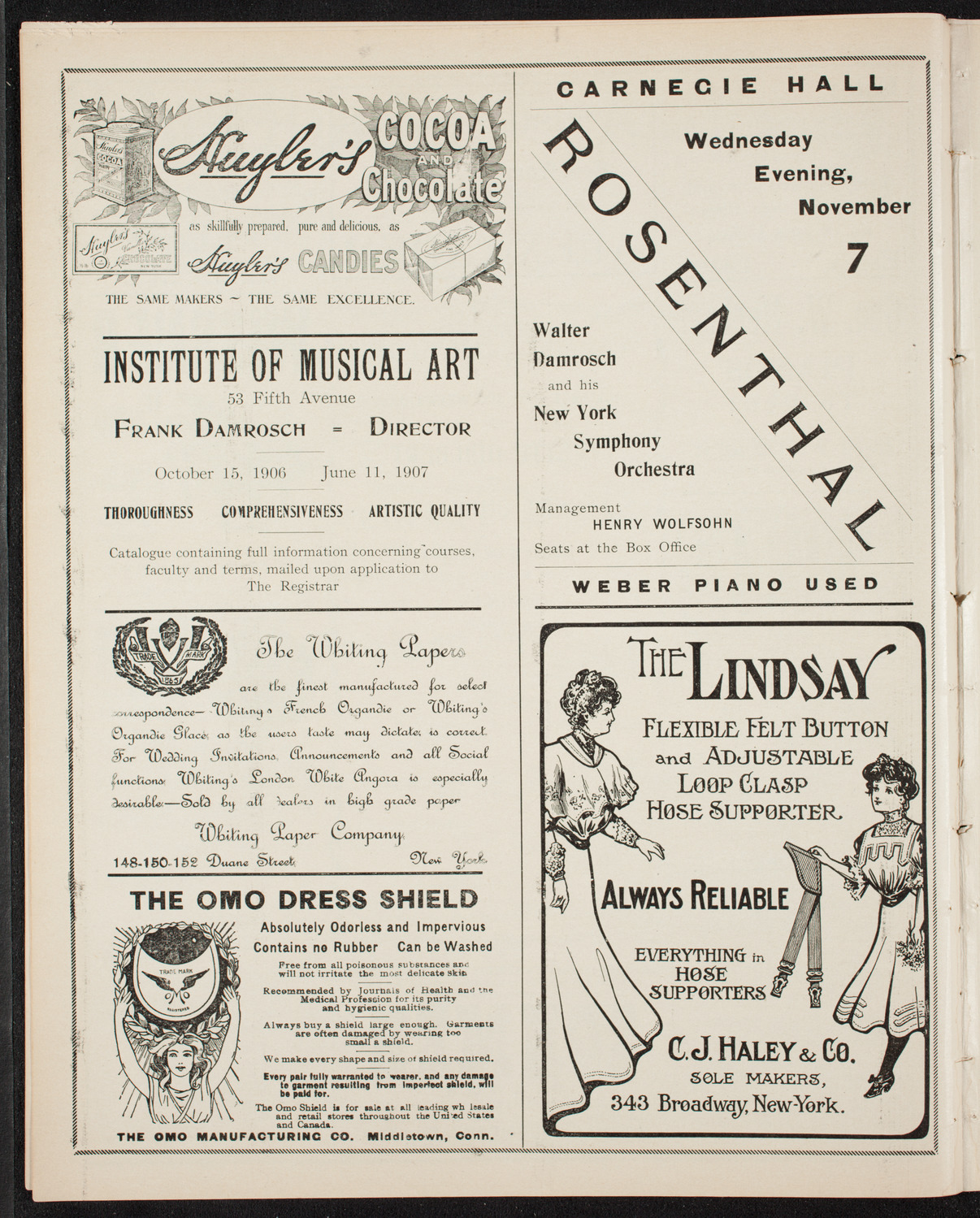 Yvette Guilbert and Albert Chevalier, October 13, 1906, program page 6