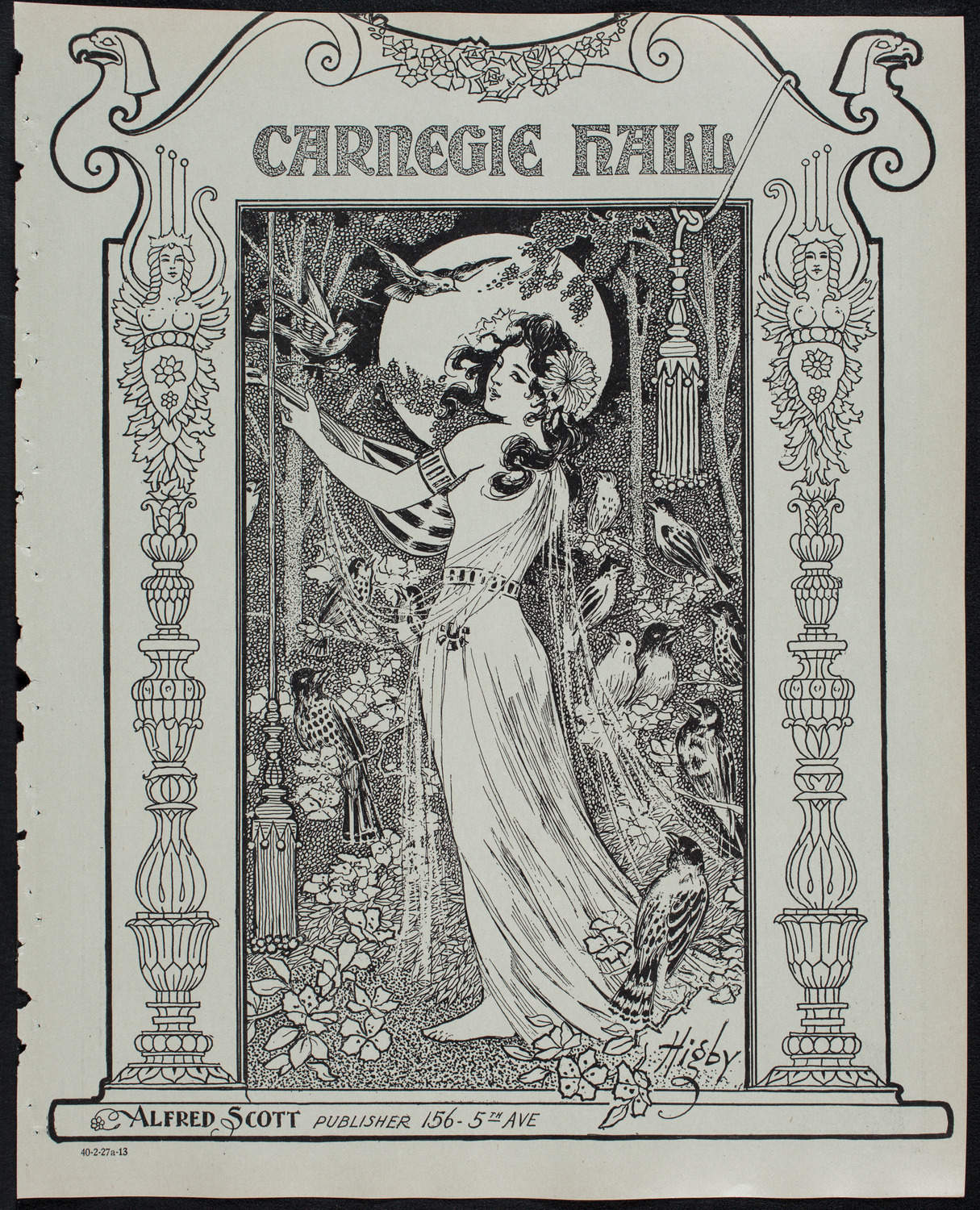 Julia Culp, Contralto, February 27, 1913, program page 1