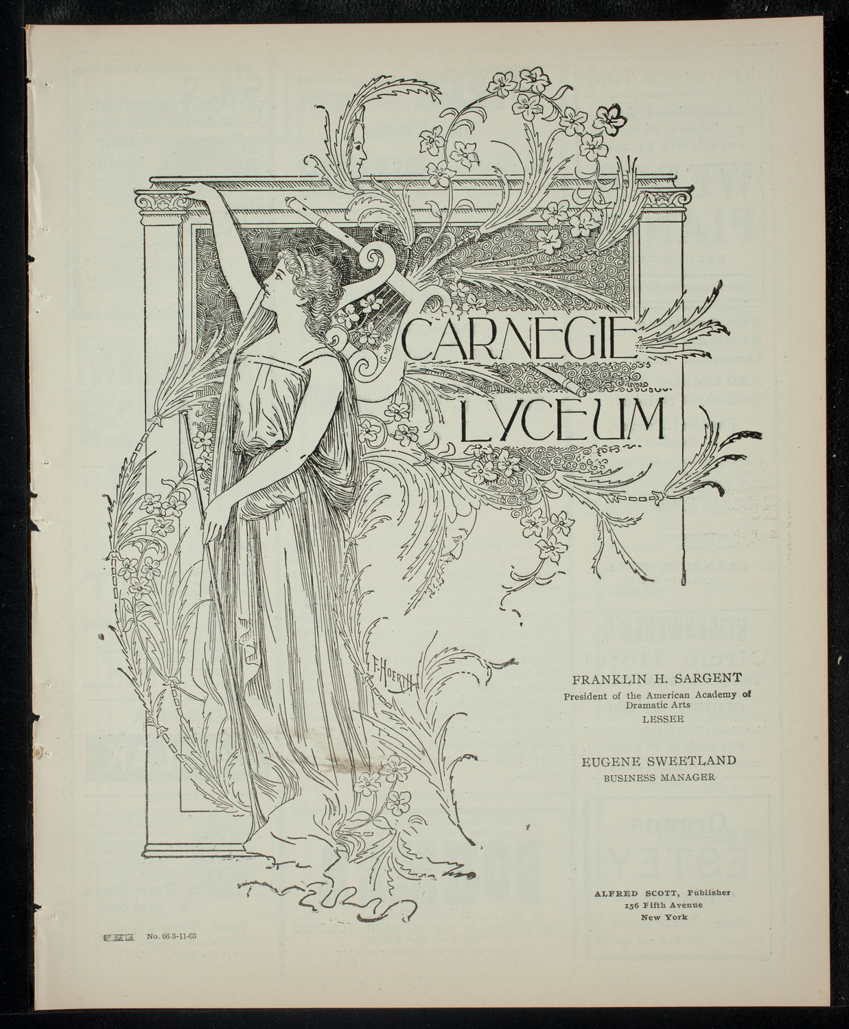 Elmendorf Lecture: The Land of Shakespeare, March 11, 1903, program page 1