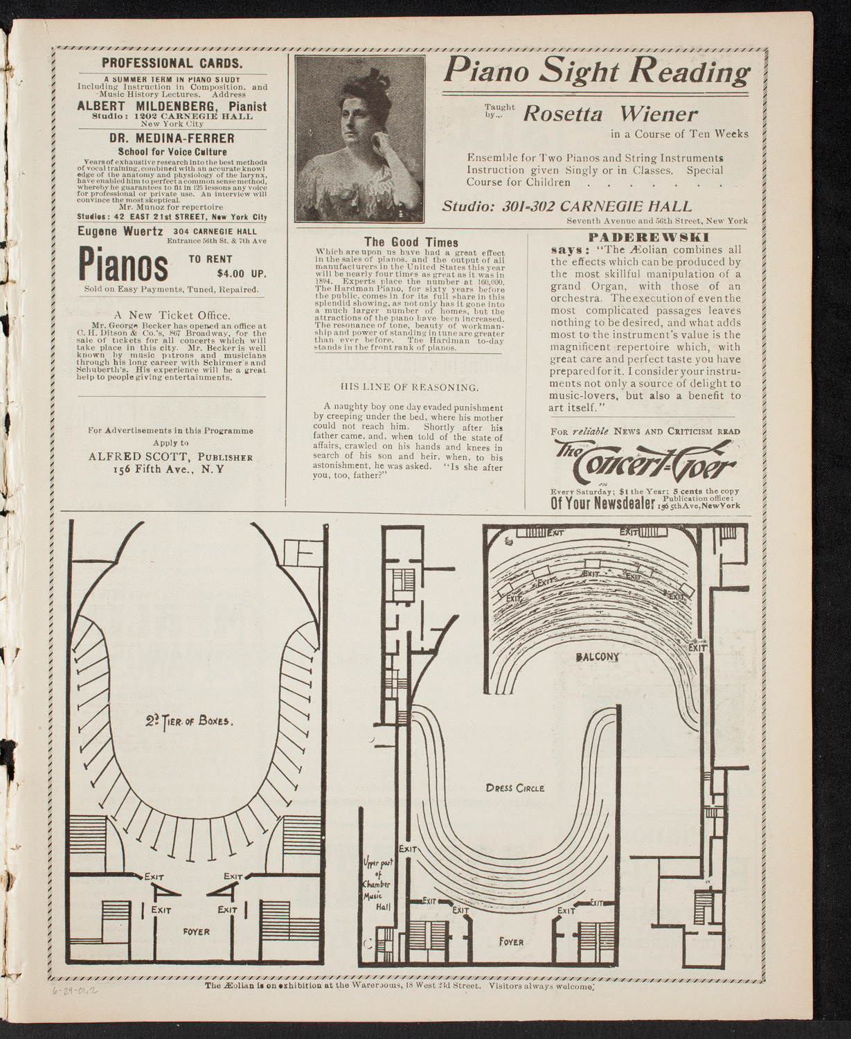 Graduation: College of St. Francis Xavier, June 24, 1901, program page 3