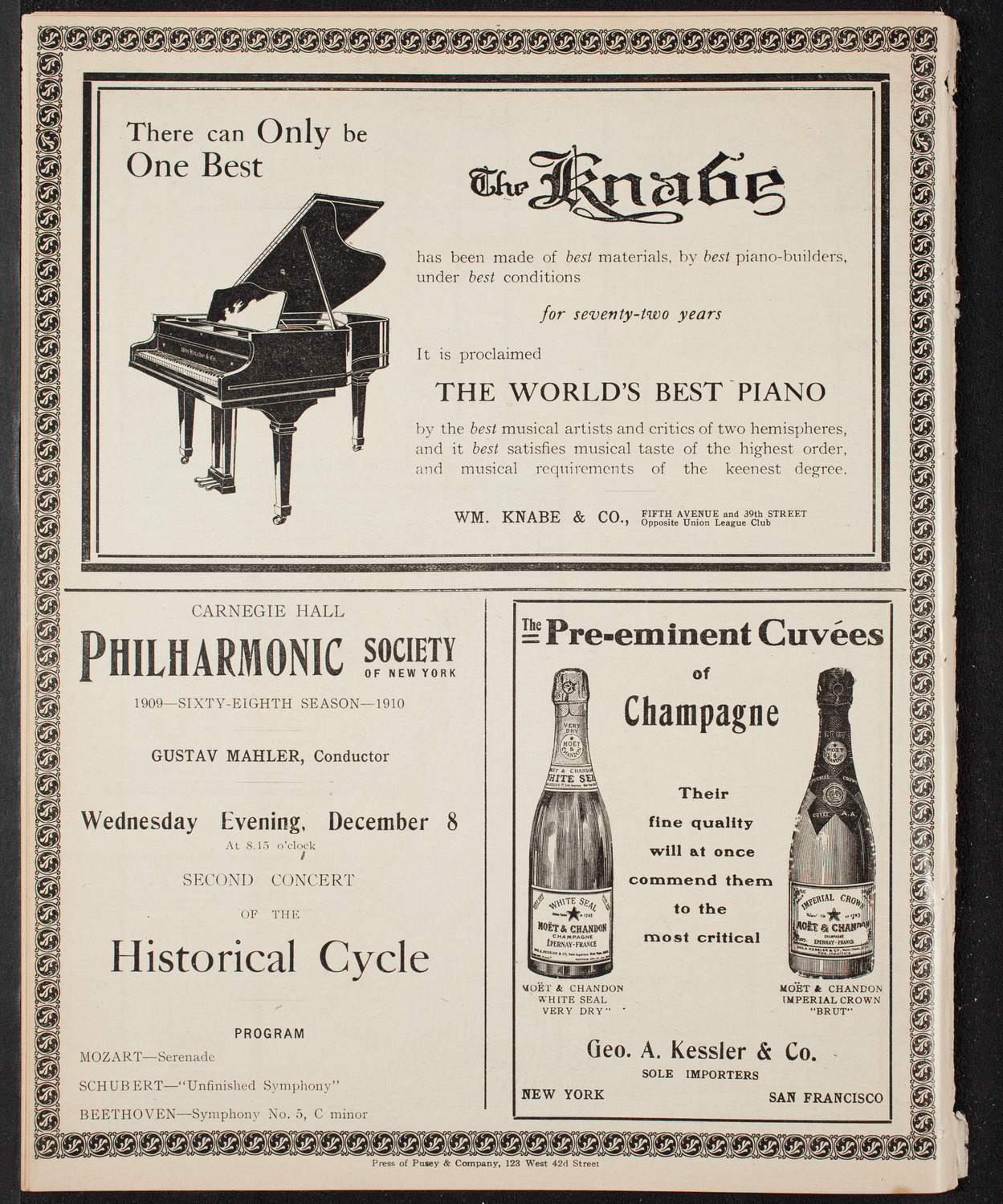 Oratorio Society of New York, December 1, 1909, program page 12