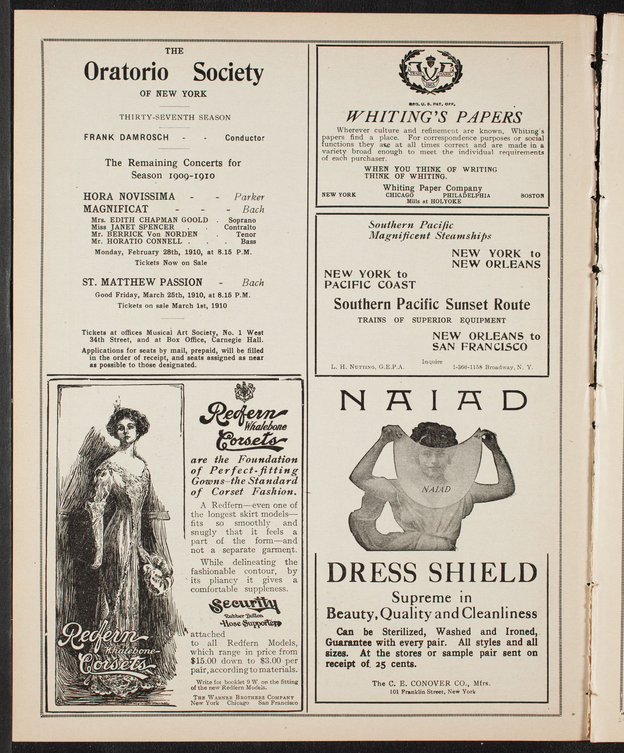 Golden Jubliee of The Paulist Fathers, February 2, 1910, program page 2