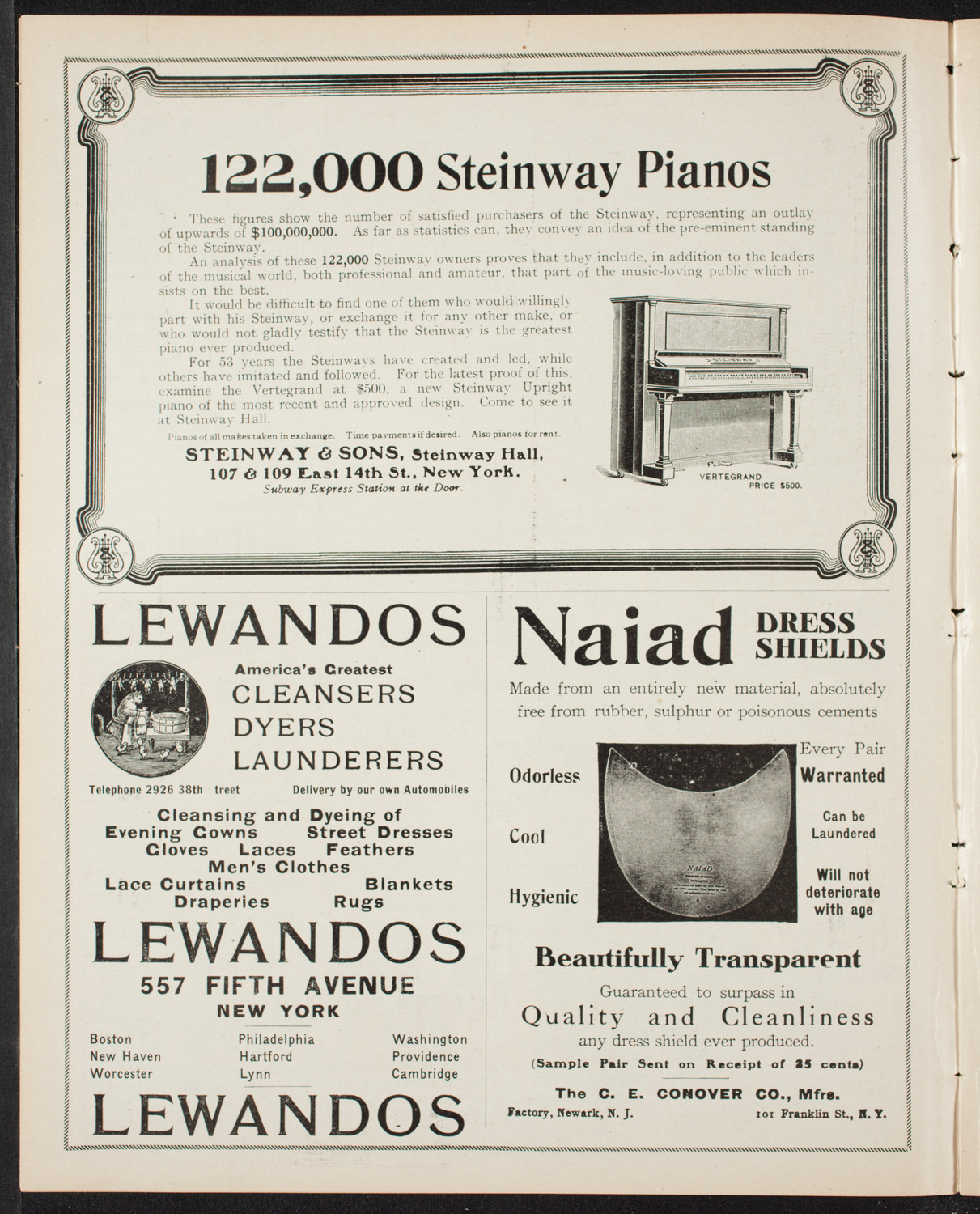 Boston Symphony Orchestra, February 21, 1907, program page 4