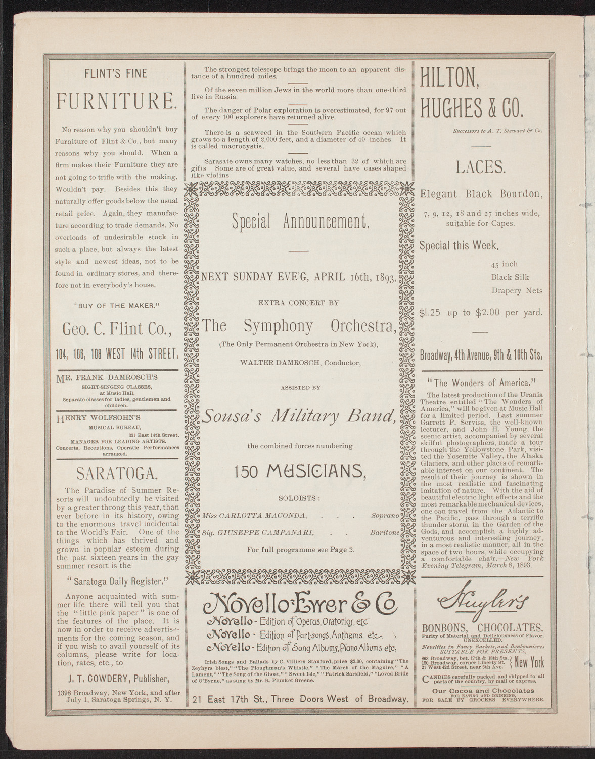 New York Symphony Orchestra, April 15, 1893, program page 7