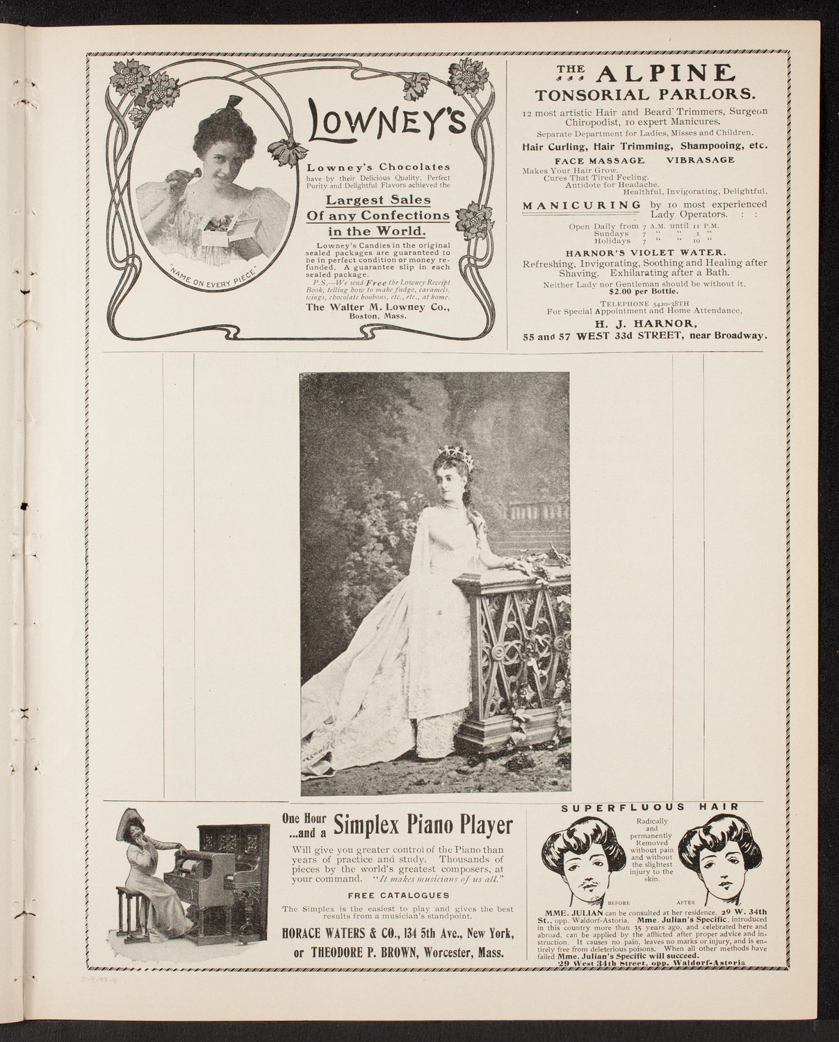 Adelina Patti, November 4, 1903, program page 15