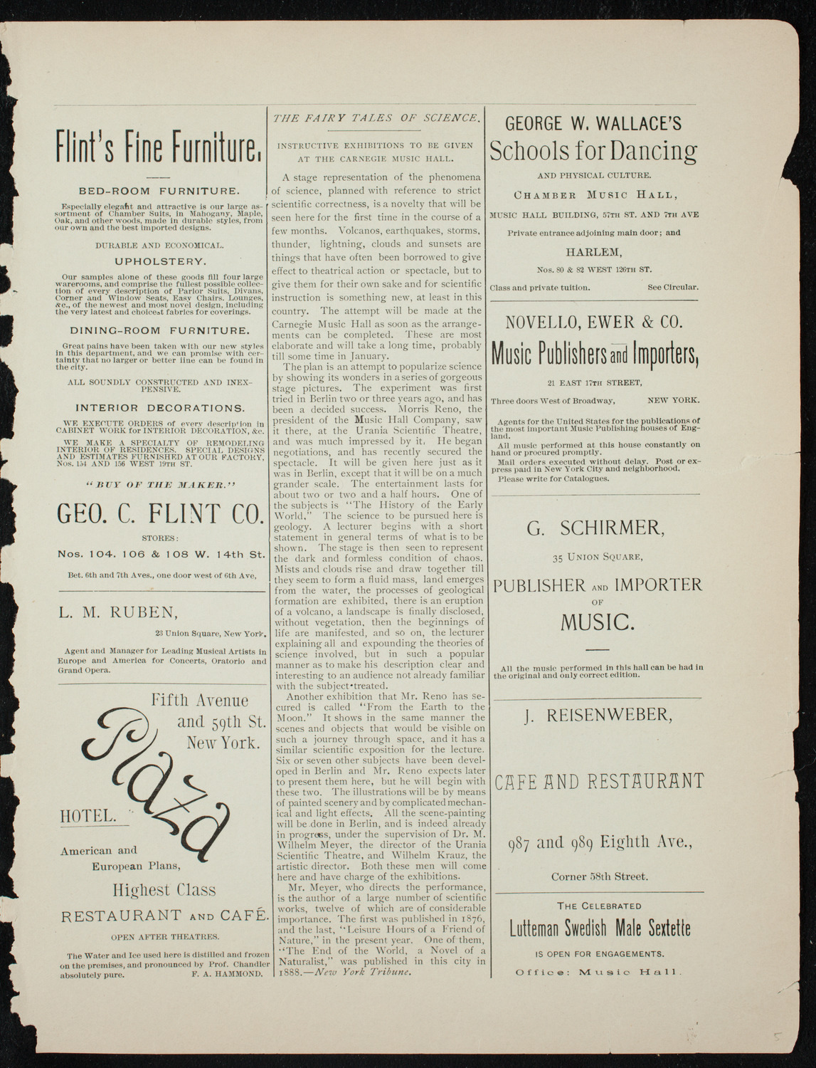 Deutscher Tag Festival, October 4, 1891, program page 5