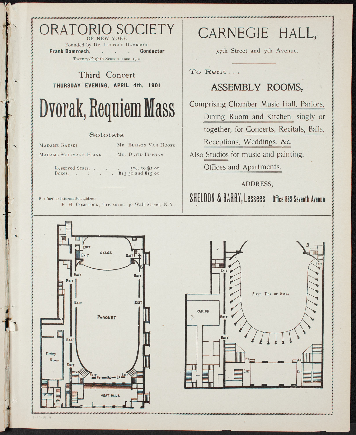 Pittsburgh Symphony Orchestra, January 22, 1901, program page 7