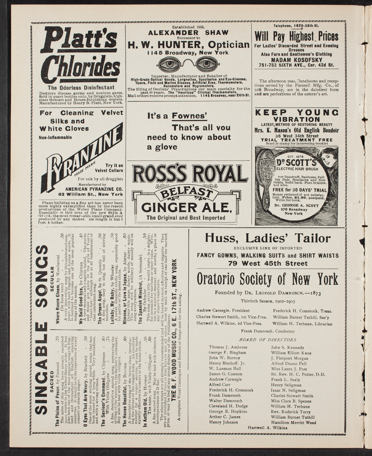 Oratorio Society of New York, March 26, 1903, program page 2