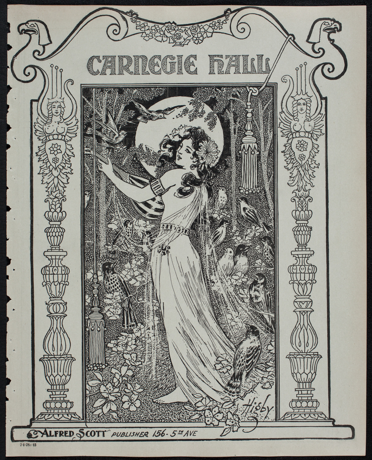 Julia Culp, Contralto, January 28, 1913, program page 1