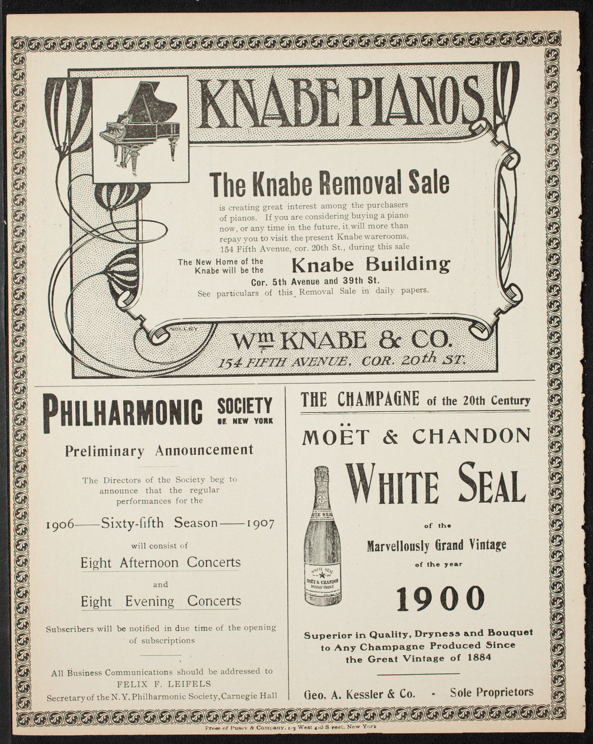 Alfred Reisenauer, Piano, April 4, 1906, program page 12