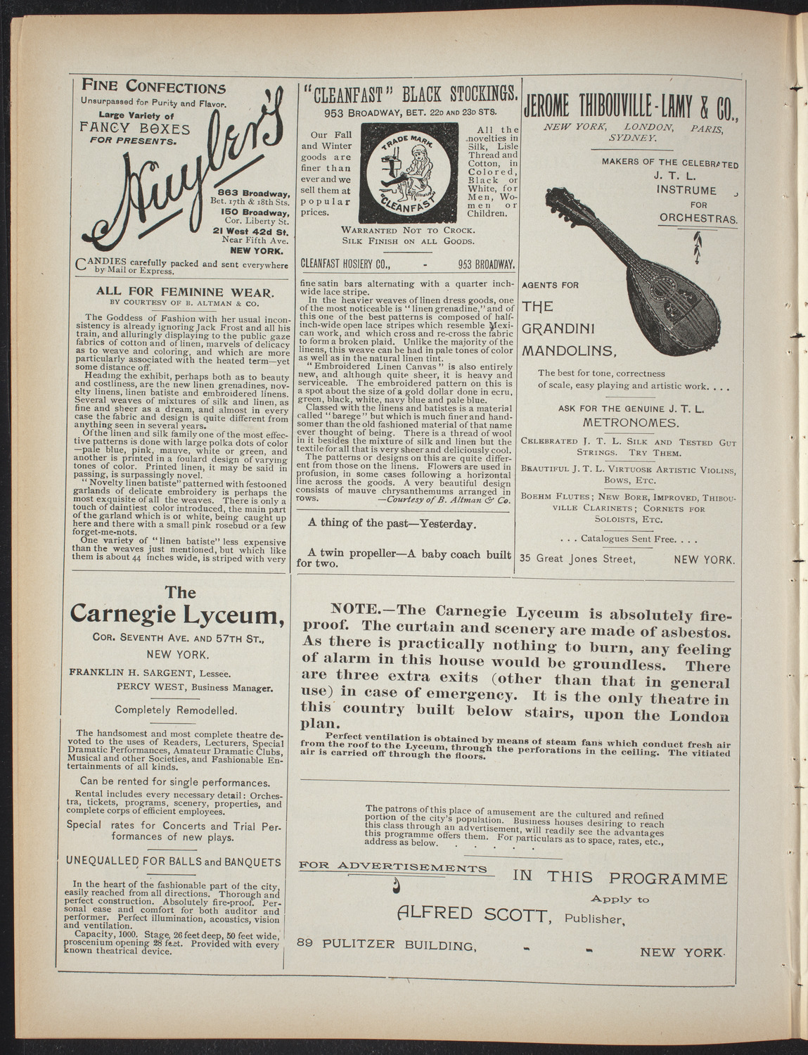 Saturday Morning Conferences on Comparative Literature, April 17, 1897, program page 4