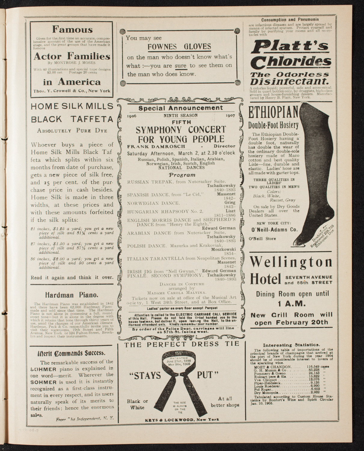 Elmendorf Lecture: England, February 17, 1907, program page 9
