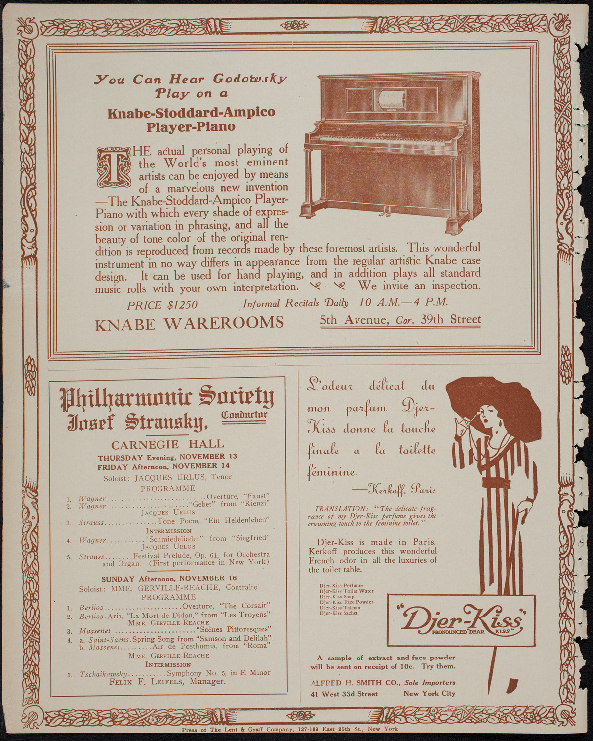 People's Symphony Concert, November 9, 1913, program page 12