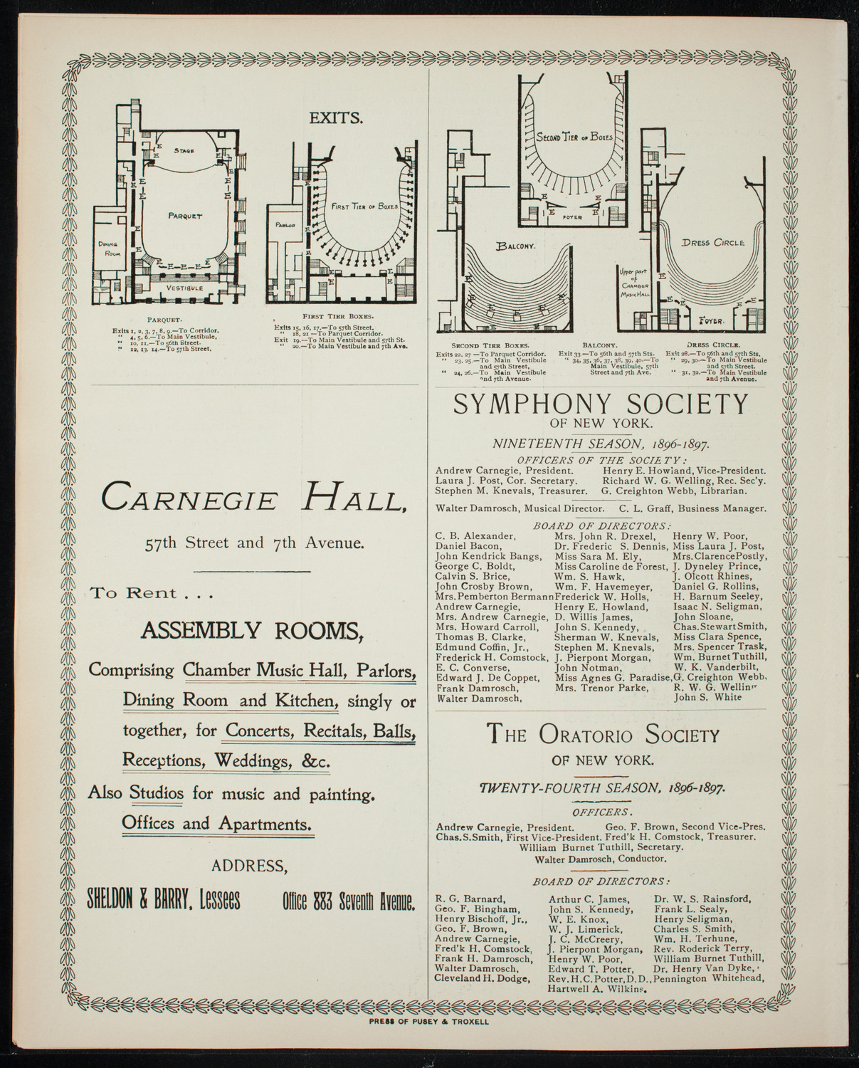 Graduation: New York University Law School, June 8, 1897, program page 8