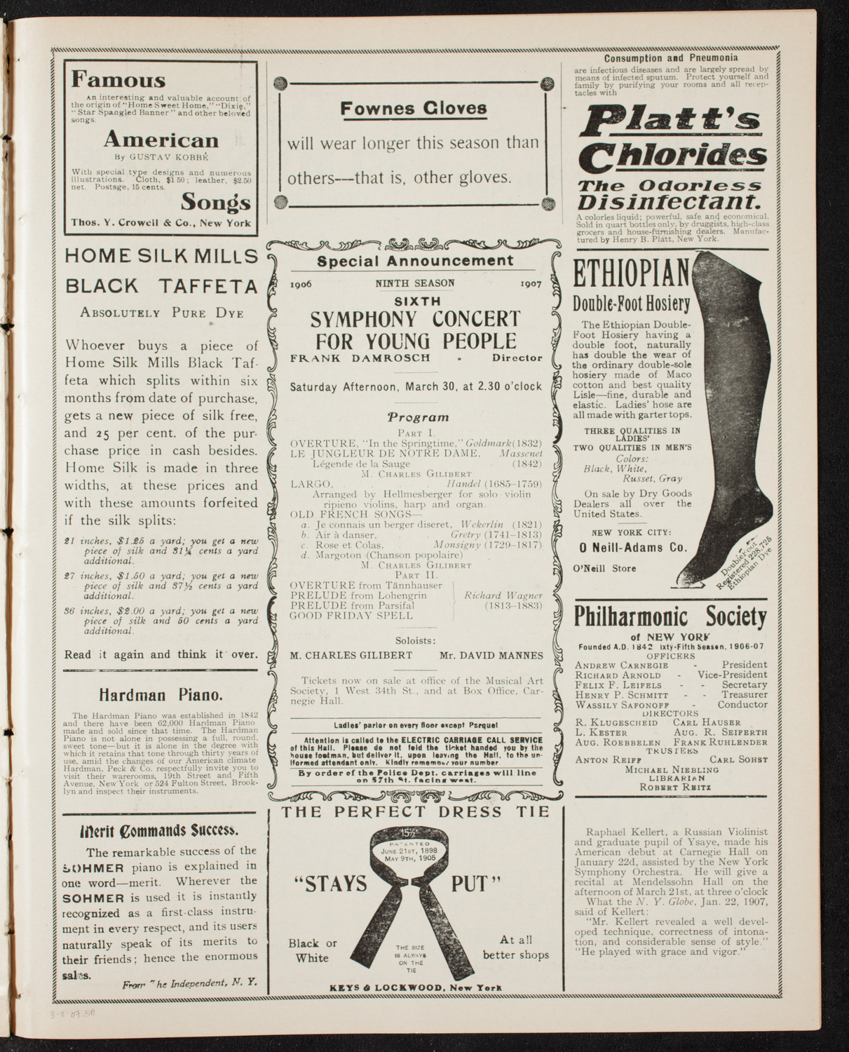 Symphony Concert for Young People, March 2, 1907, program page 9