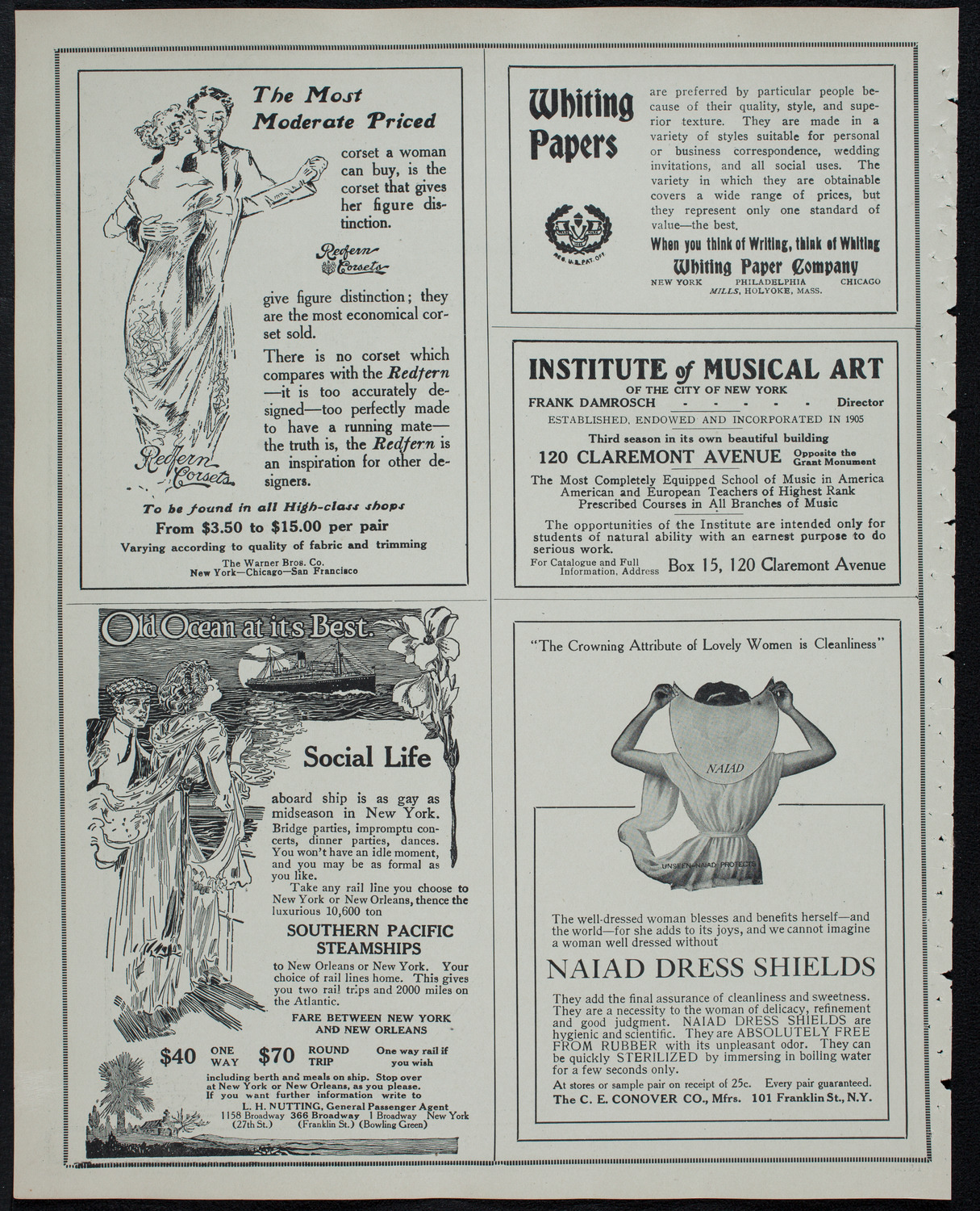 Italian Orchestral Society, May 22, 1913, program page 2