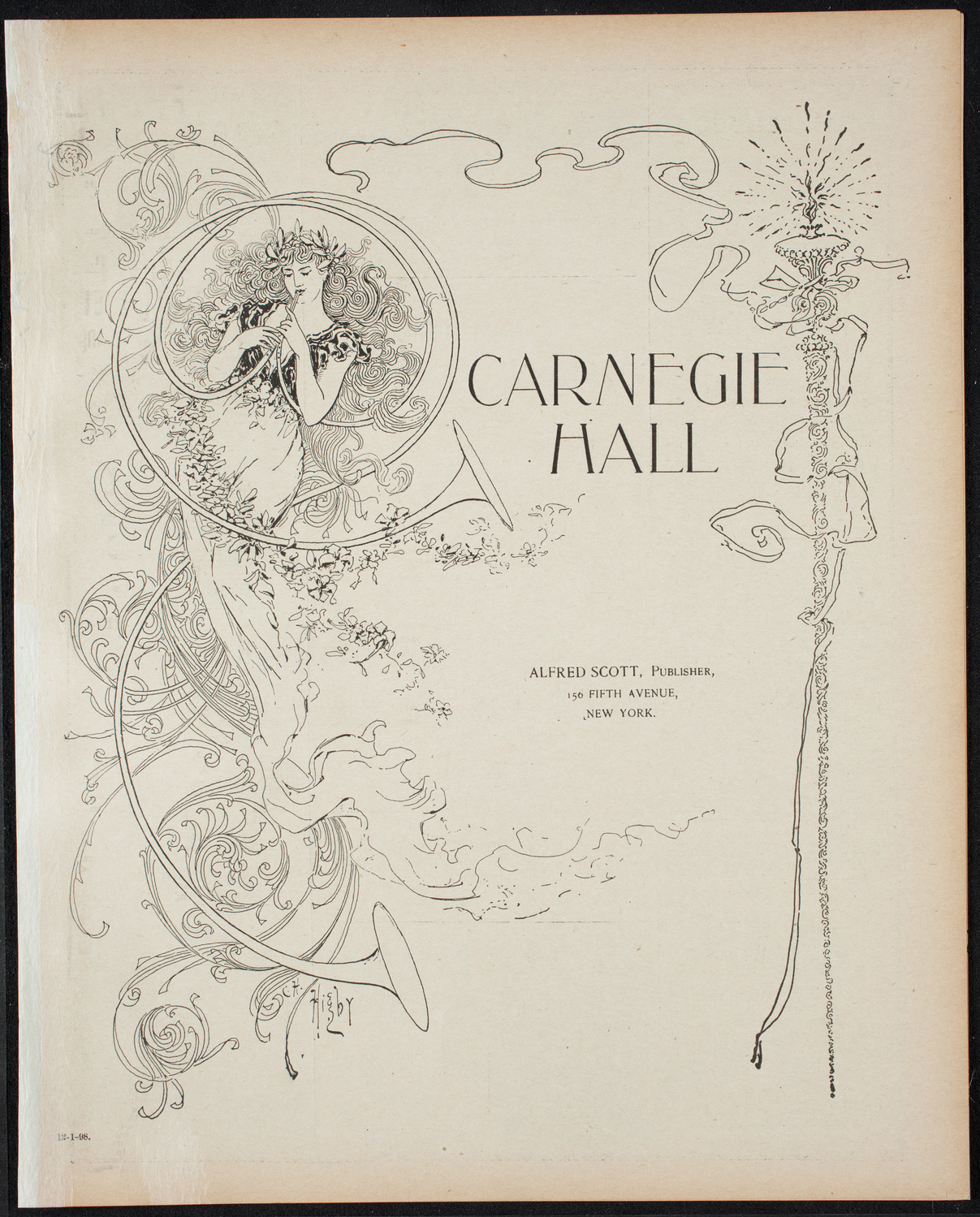 Benefit: German Hospital and Dispensary, December 1, 1898, program page 1