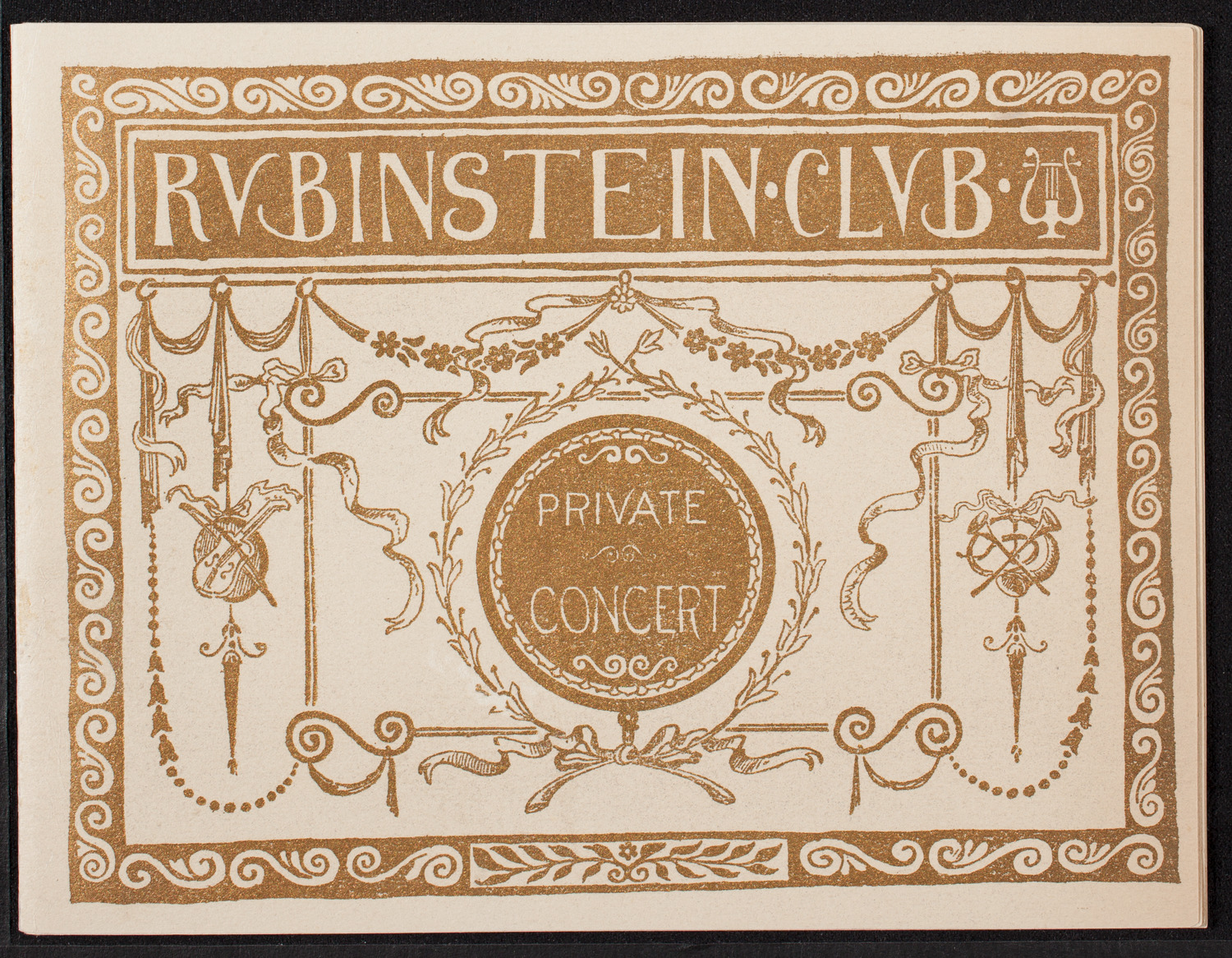 Rubinstein Club, April 21, 1892, program page 1