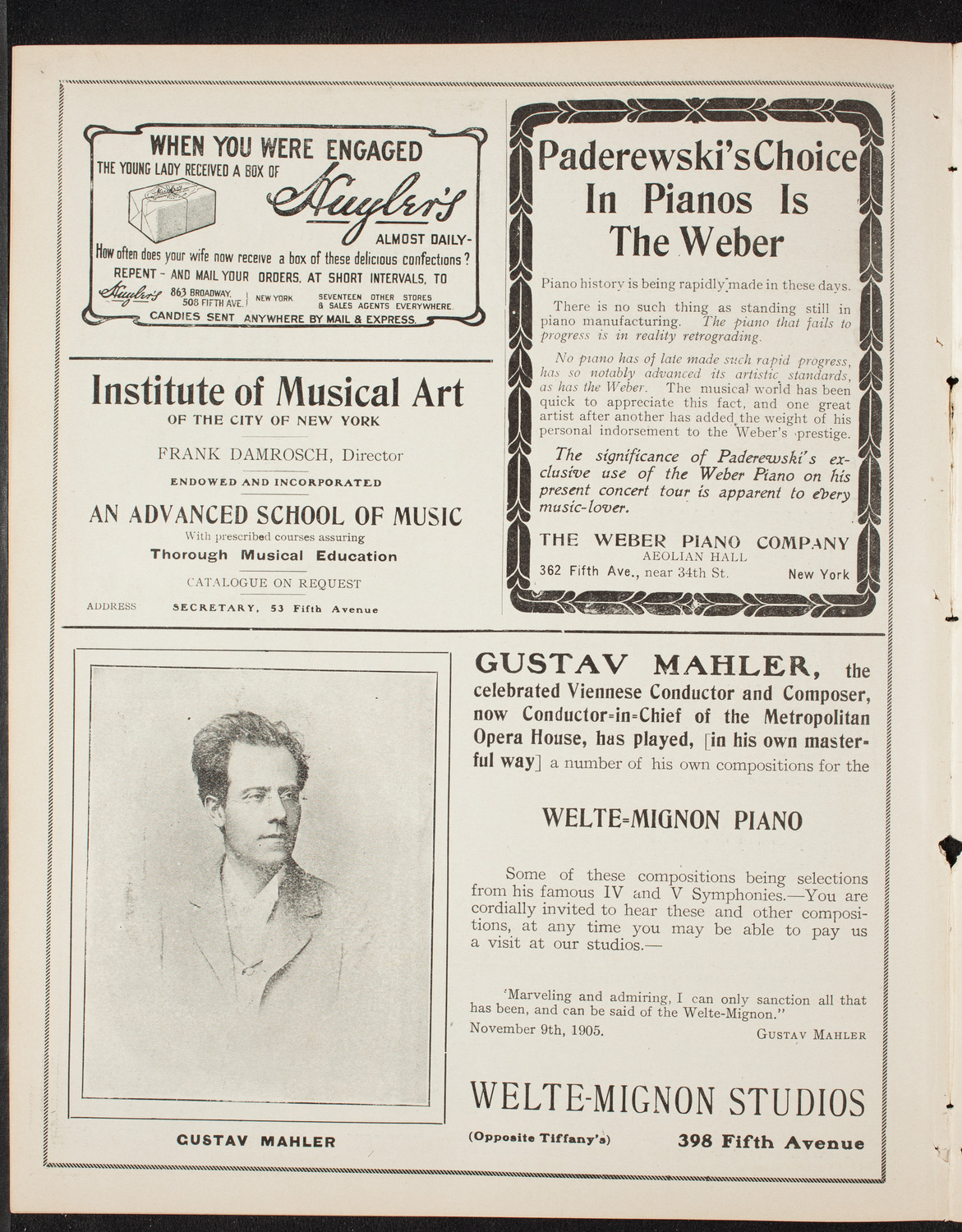 Russian Symphony Society of New York, January 16, 1908, program page 6