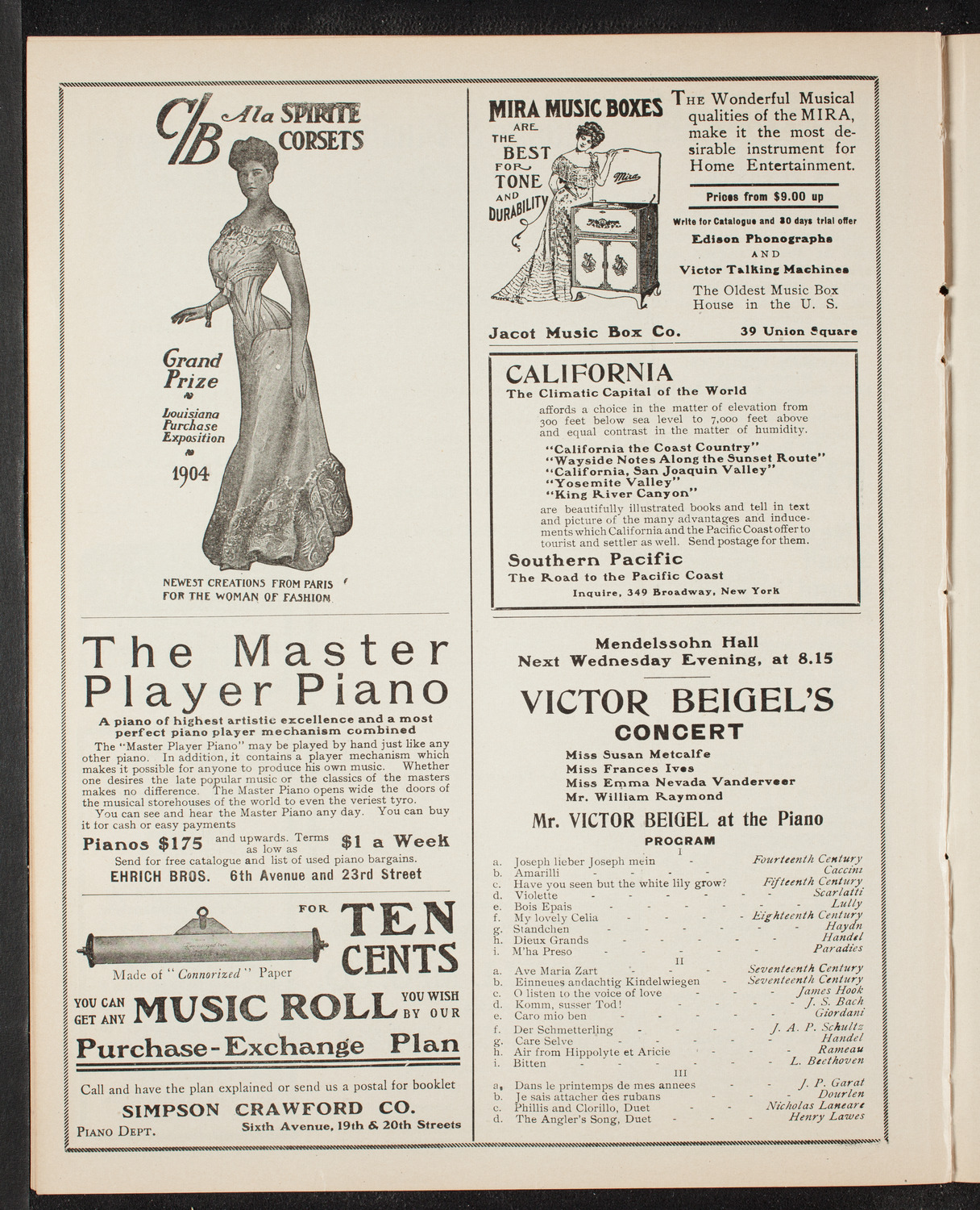 New York Philharmonic, January 12, 1906, program page 8