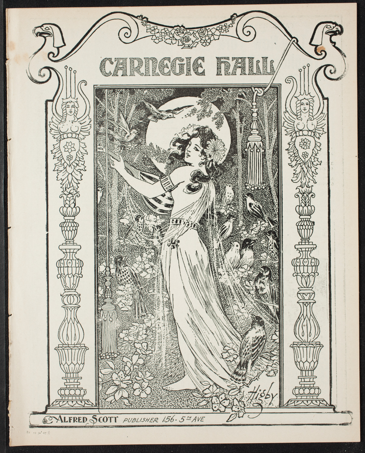 New York Symphony Orchestra, February 3, 1907, program page 1