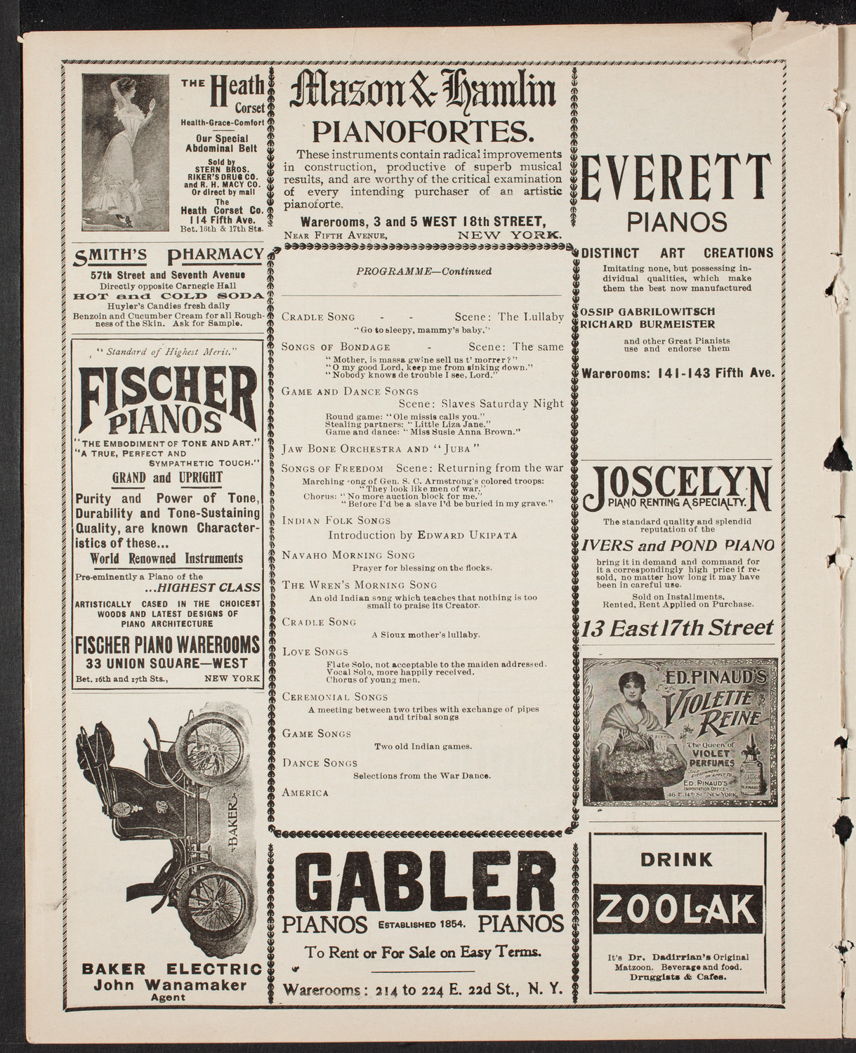 Hampton Negro and Indian Folk Lore Concert, March 7, 1902, program page 8