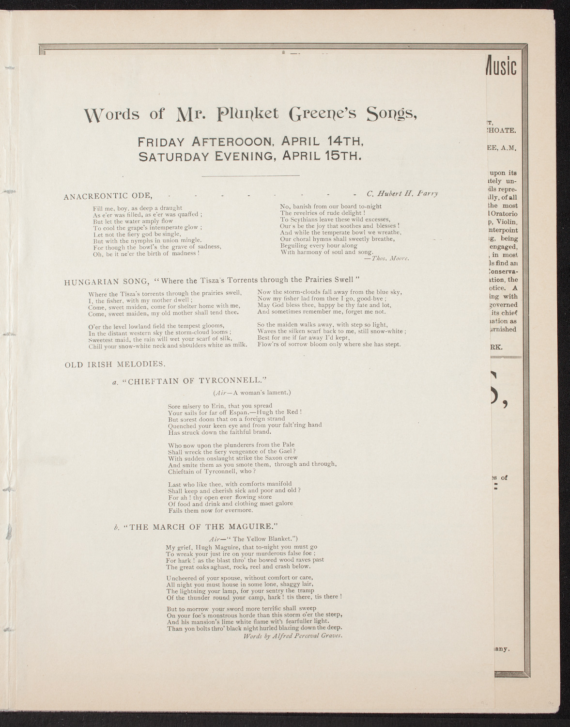 New York Symphony Orchestra, April 15, 1893, program page 5