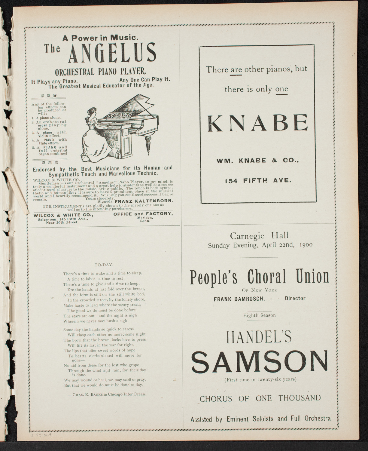 United States Carlisle Indian Band, March 28, 1900, program page 7