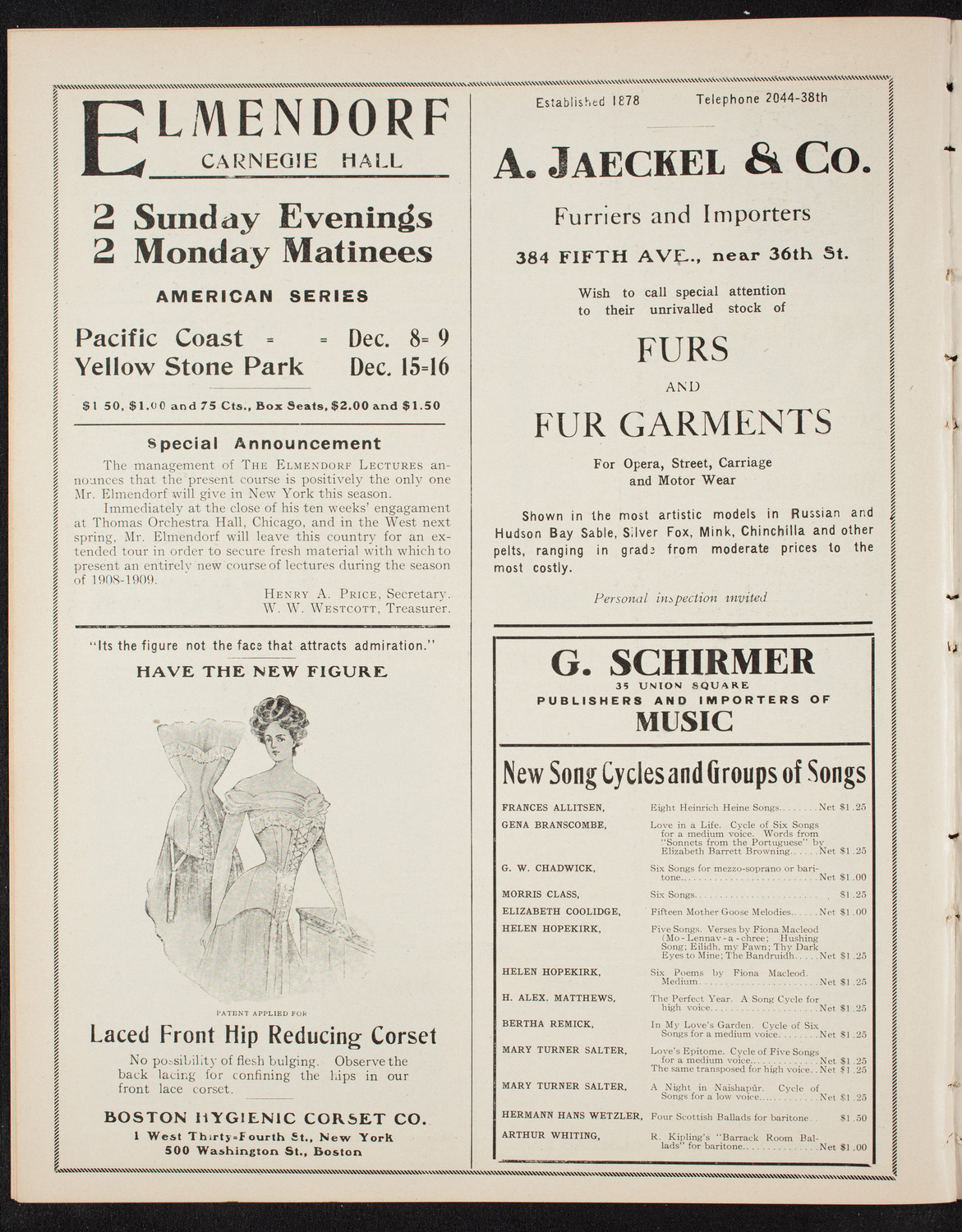 Oratorio Society of New York, December 4, 1907, program page 8