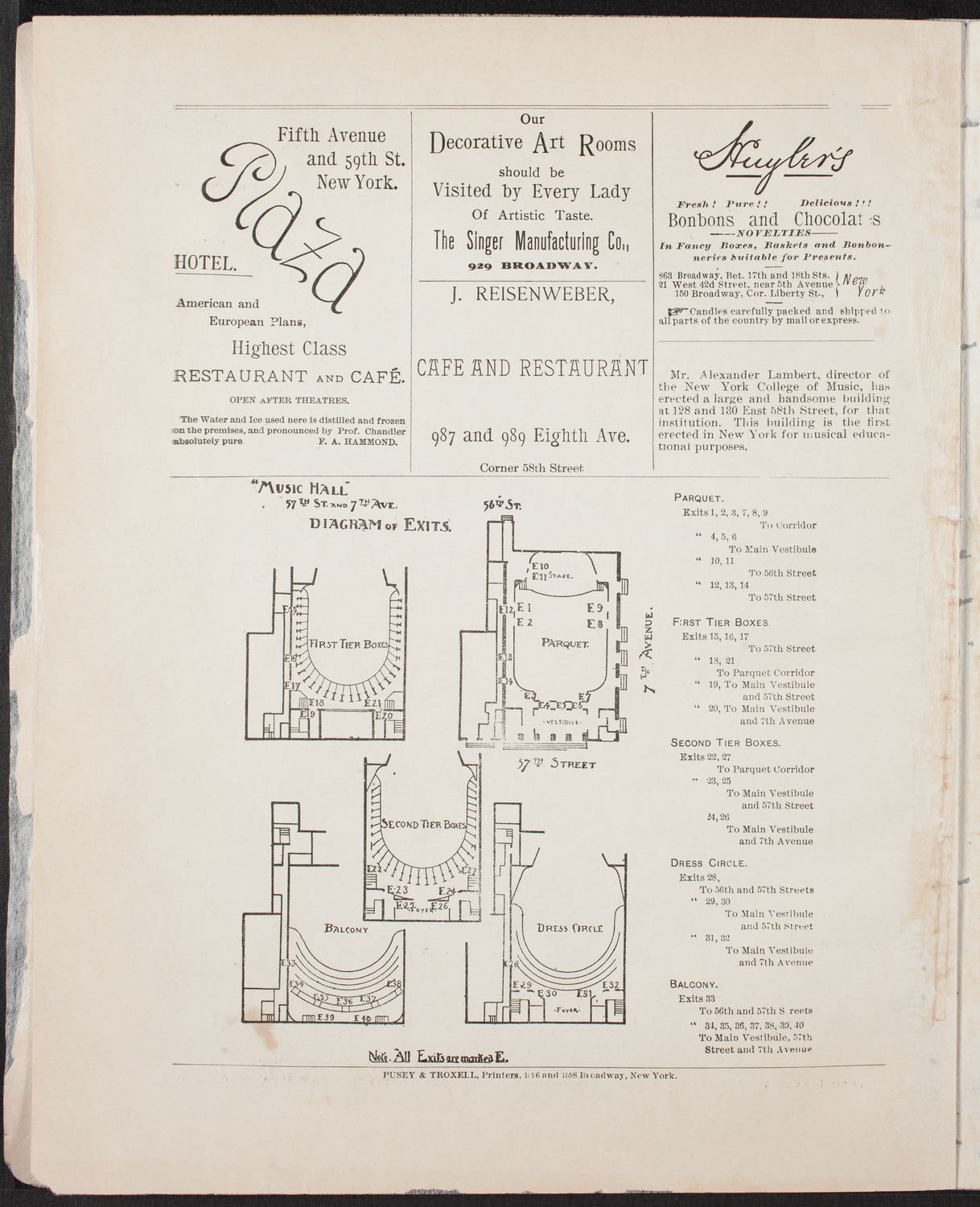 Society of the Sons of New York: Farewell Concert of Sisieretta Jones, the Black Patti, June 15, 1892, program page 5