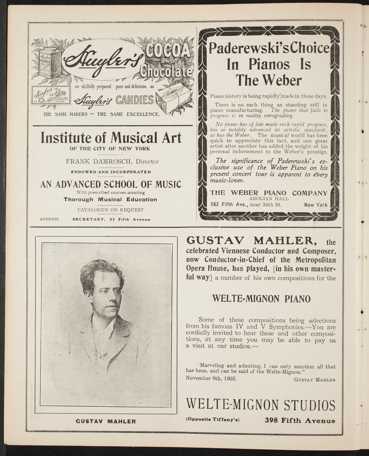Burton Holmes Travelogue: Paris, January 26, 1908, program page 6