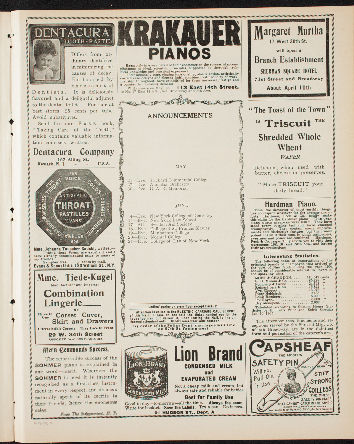 Lecture by Burr McIntosh, May 13, 1906, program page 3