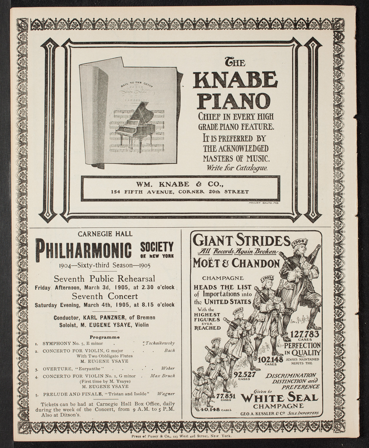 Rivela and His Band, February 19, 1905, program page 12