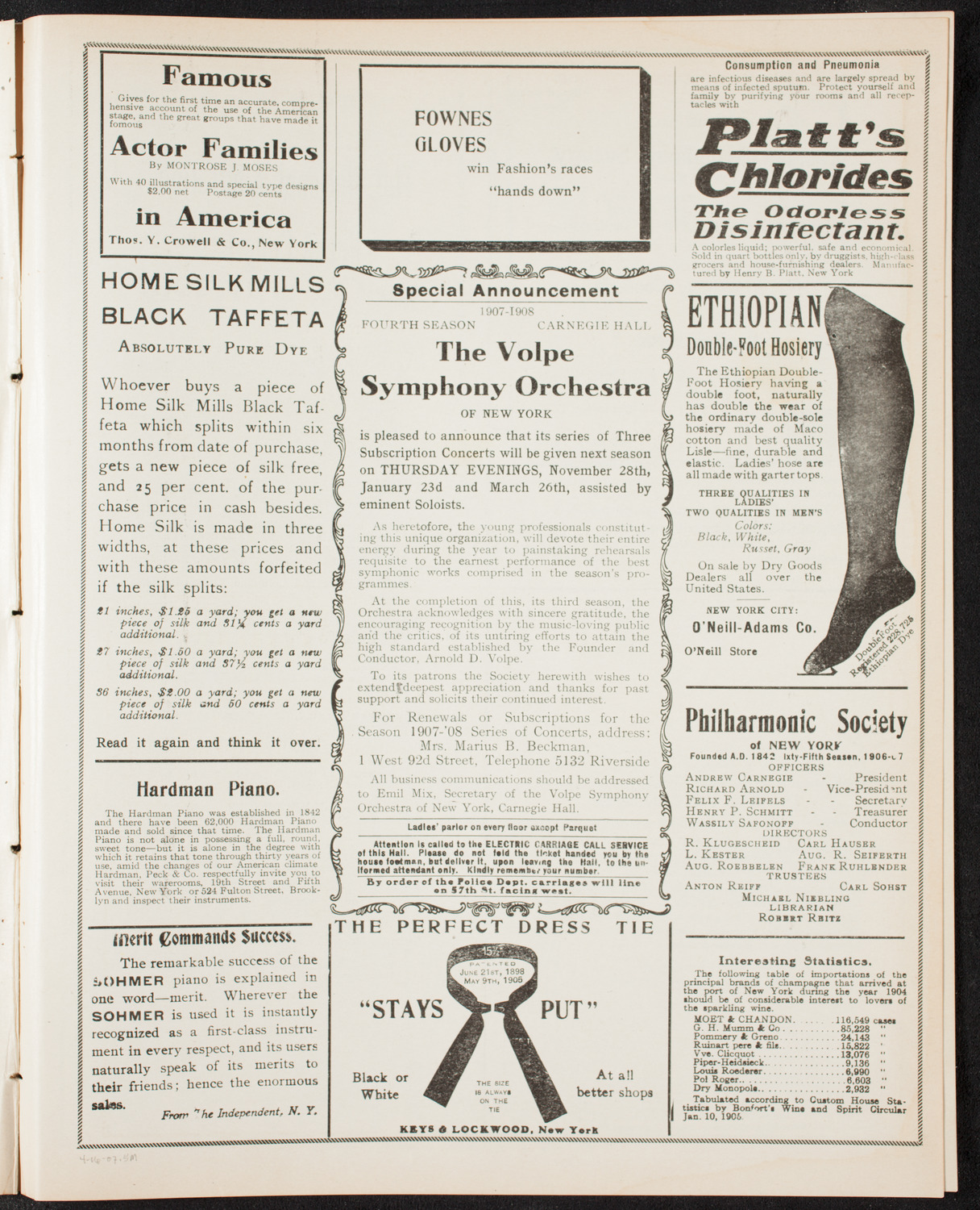 National Arbitration and Peace Congress, April 16, 1907, program page 9