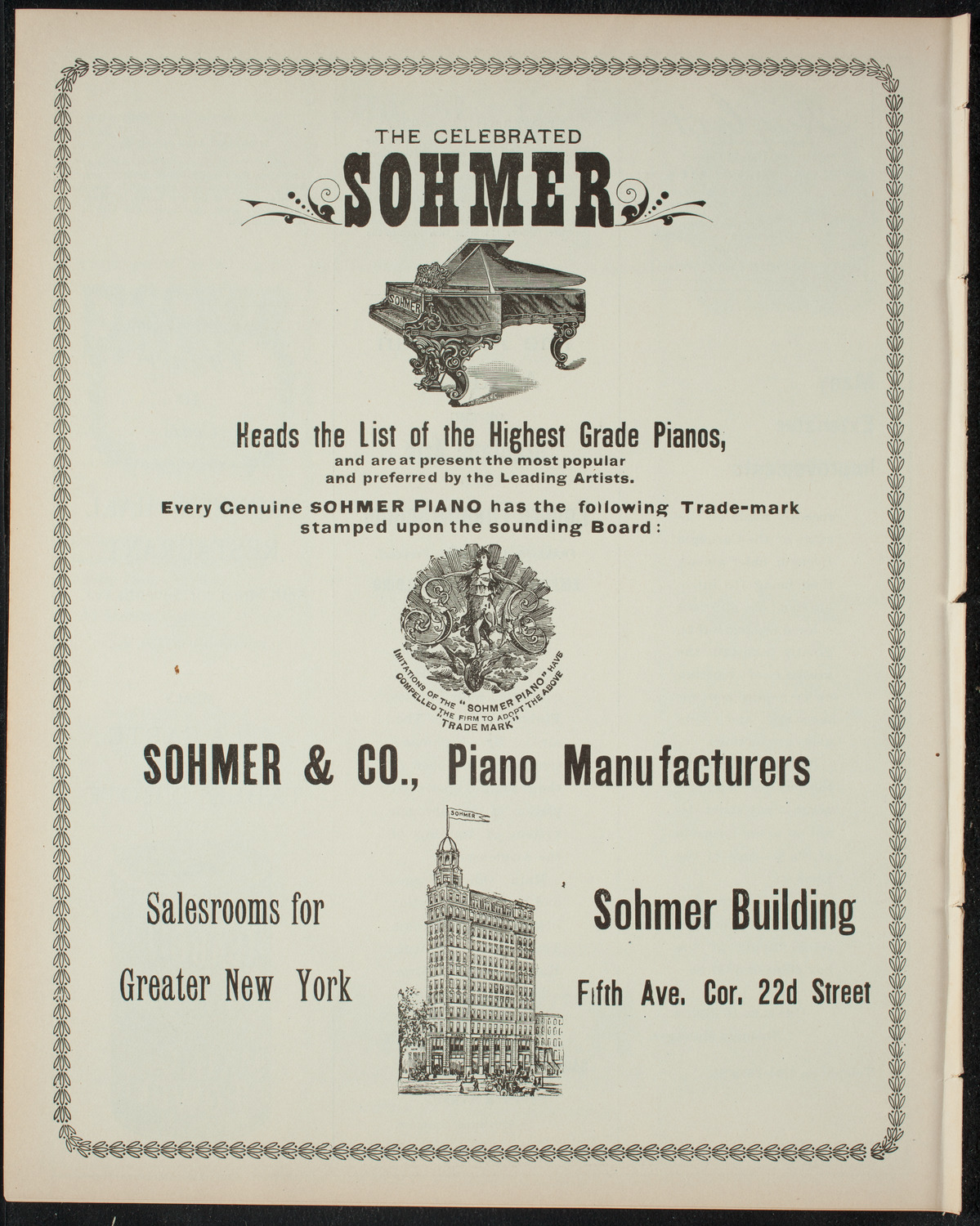Graduation: Mount Sinai Training School for Nurses, May 2, 1898, program page 8