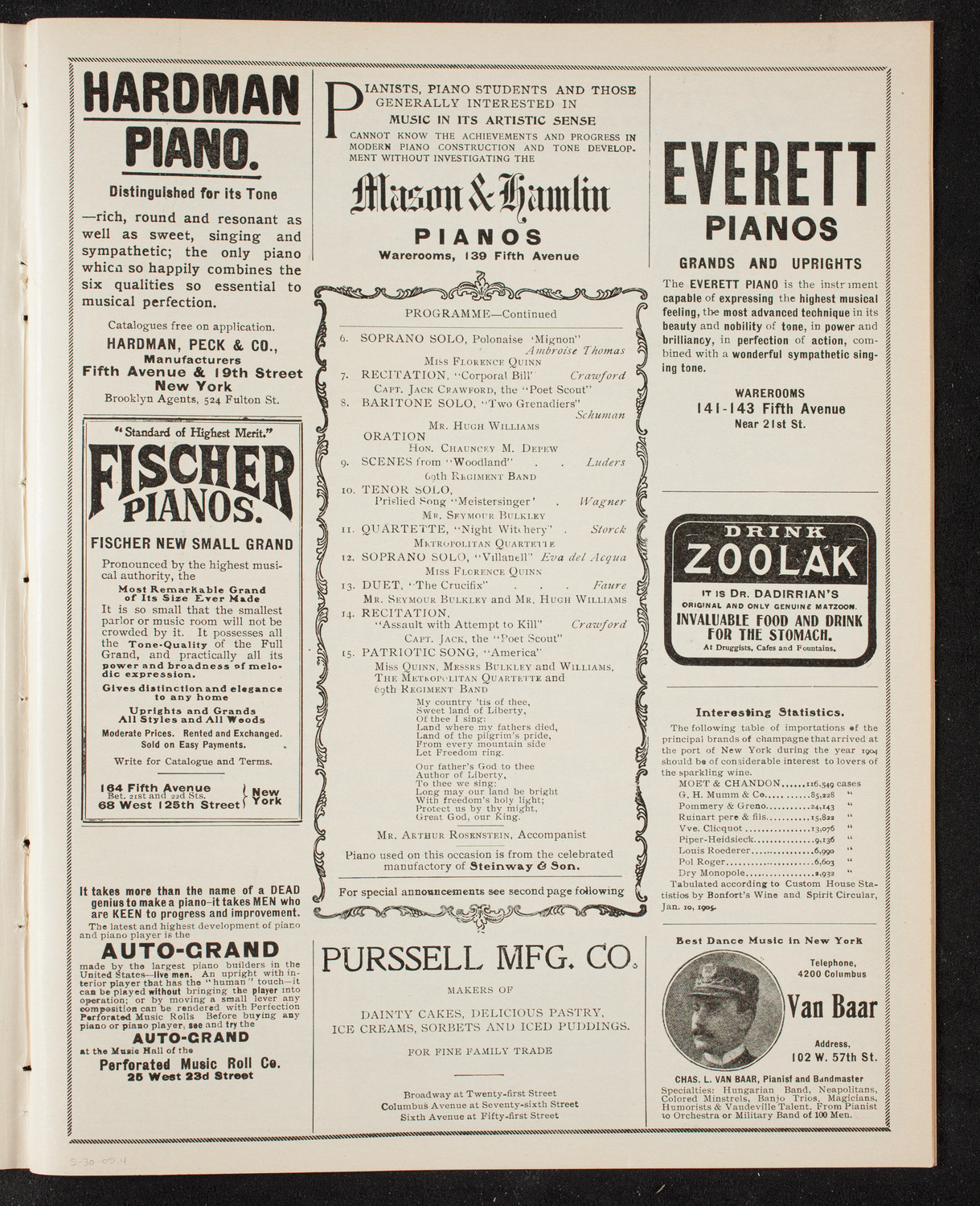 Grand Army of the Republic Memorial Day Exercises, May 30, 1905, program page 7