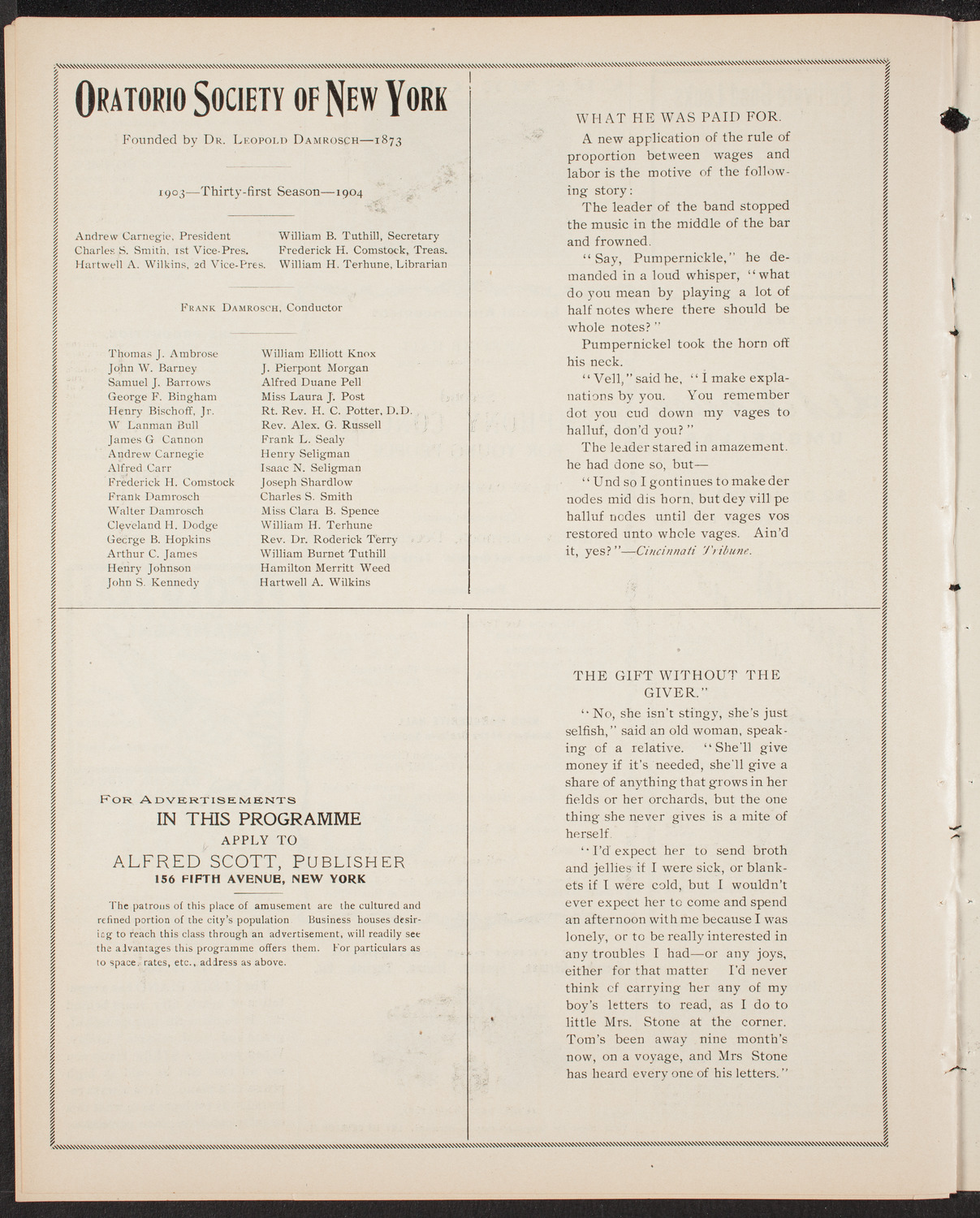 Symphony Concert for Young People, November 28, 1903, program page 10