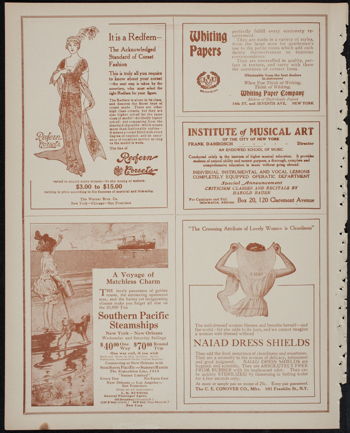 Ignacy Jan Paderewski, Piano, November 29, 1913, program page 2